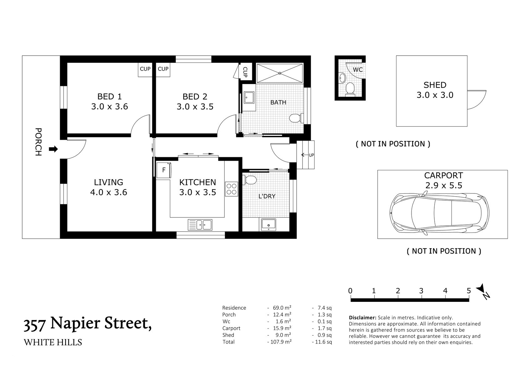 2-bedroom house at 357 NAPIER STREET, White Hills VIC 3550, Greater Bendigo, Victoria