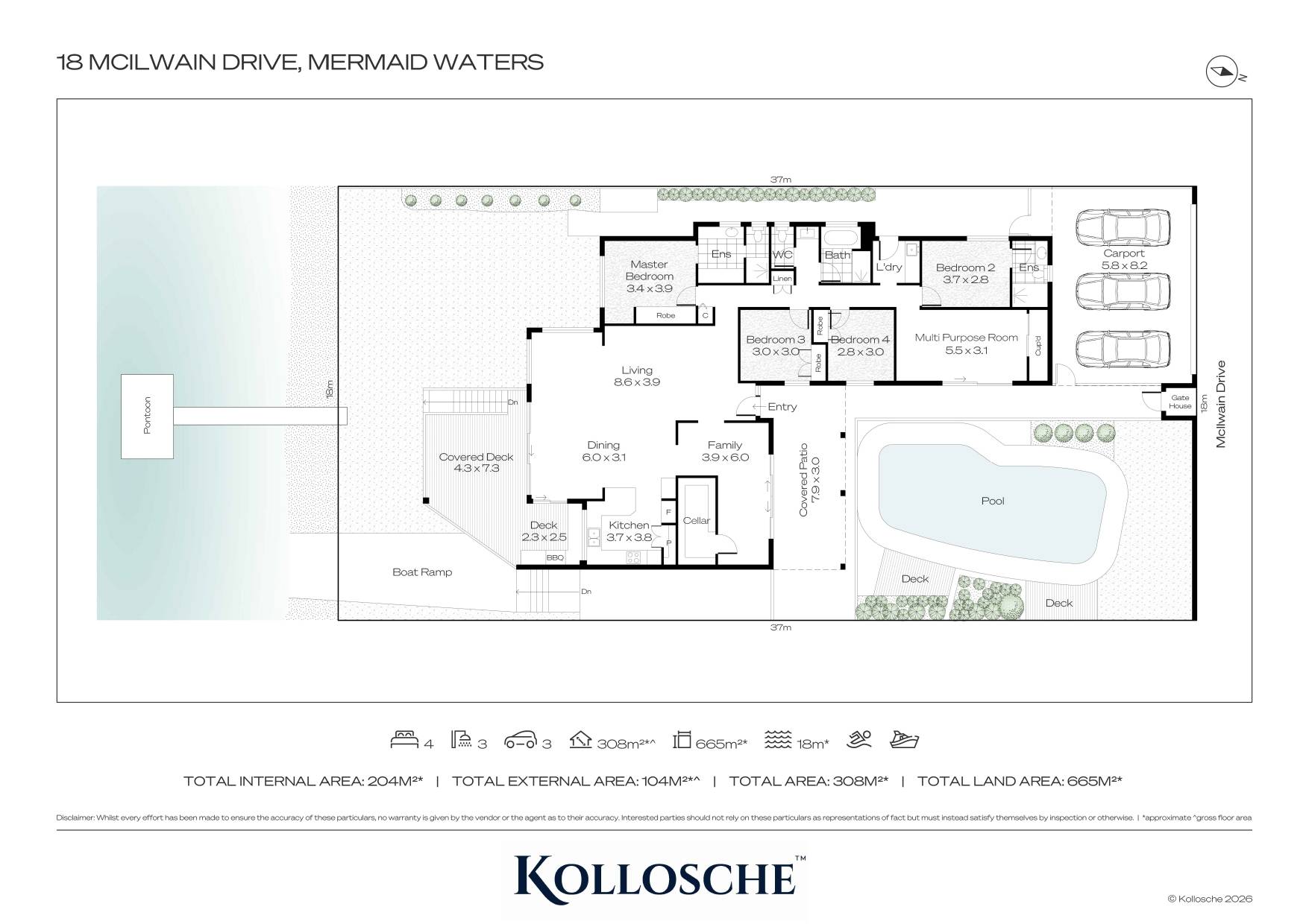 4-bedroom house at 18 MCILWAIN DRIVE, Mermaid Waters QLD 4218, Gold Coast, Queensland