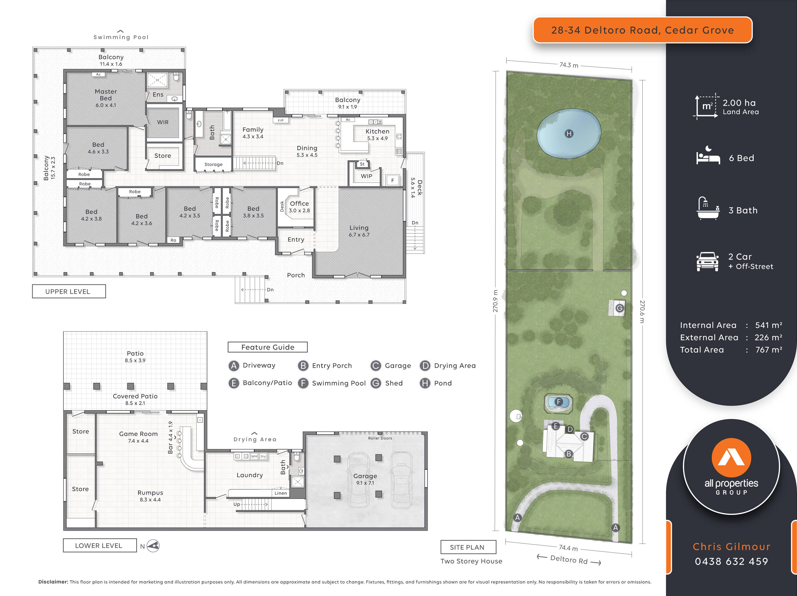 6-bedroom house at 28-34 DELTORO ROAD, Cedar Grove QLD 4285, Logan, Queensland