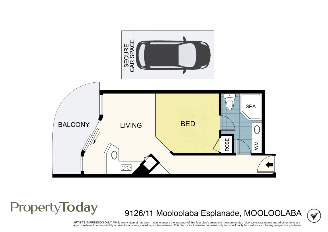 1-bedroom unit at LANDMARK MOOLOOLABA 9126 11 MOOLOOLABA ESPLANADE, MOOLOOLABA QLD 4557, Sunshine Coast, Queensland