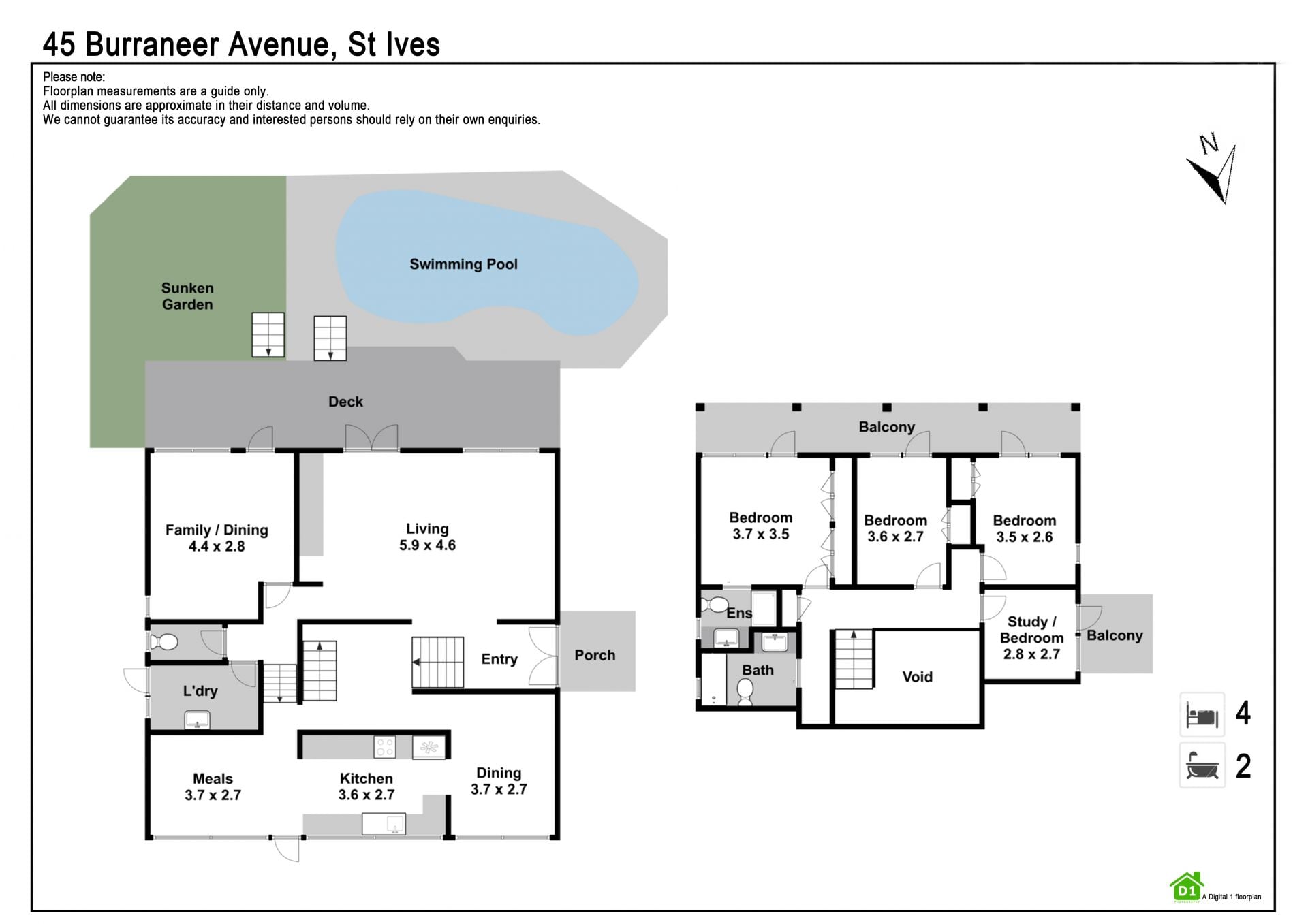 5-bedroom house at 45 BURRANEER AVENUE, St Ives NSW 2075, Ku-Ring-Gai, New South Wales