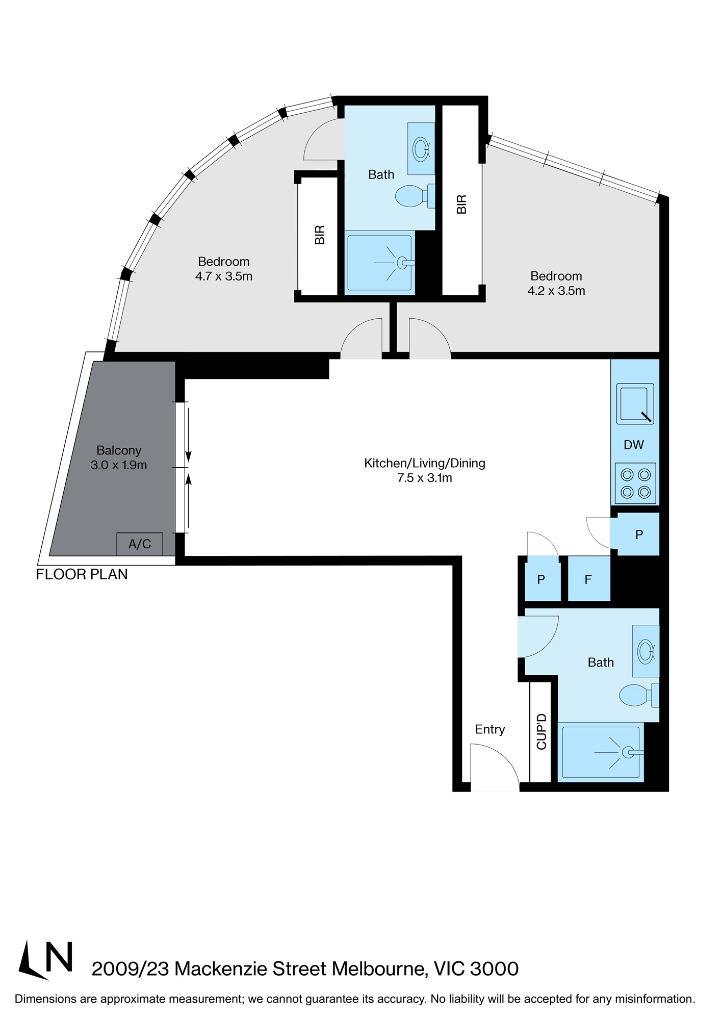 2-bedroom unit at 2009/23 Mackenzie St, Melbourne, Vic, 3000, Melbourne, Victoria