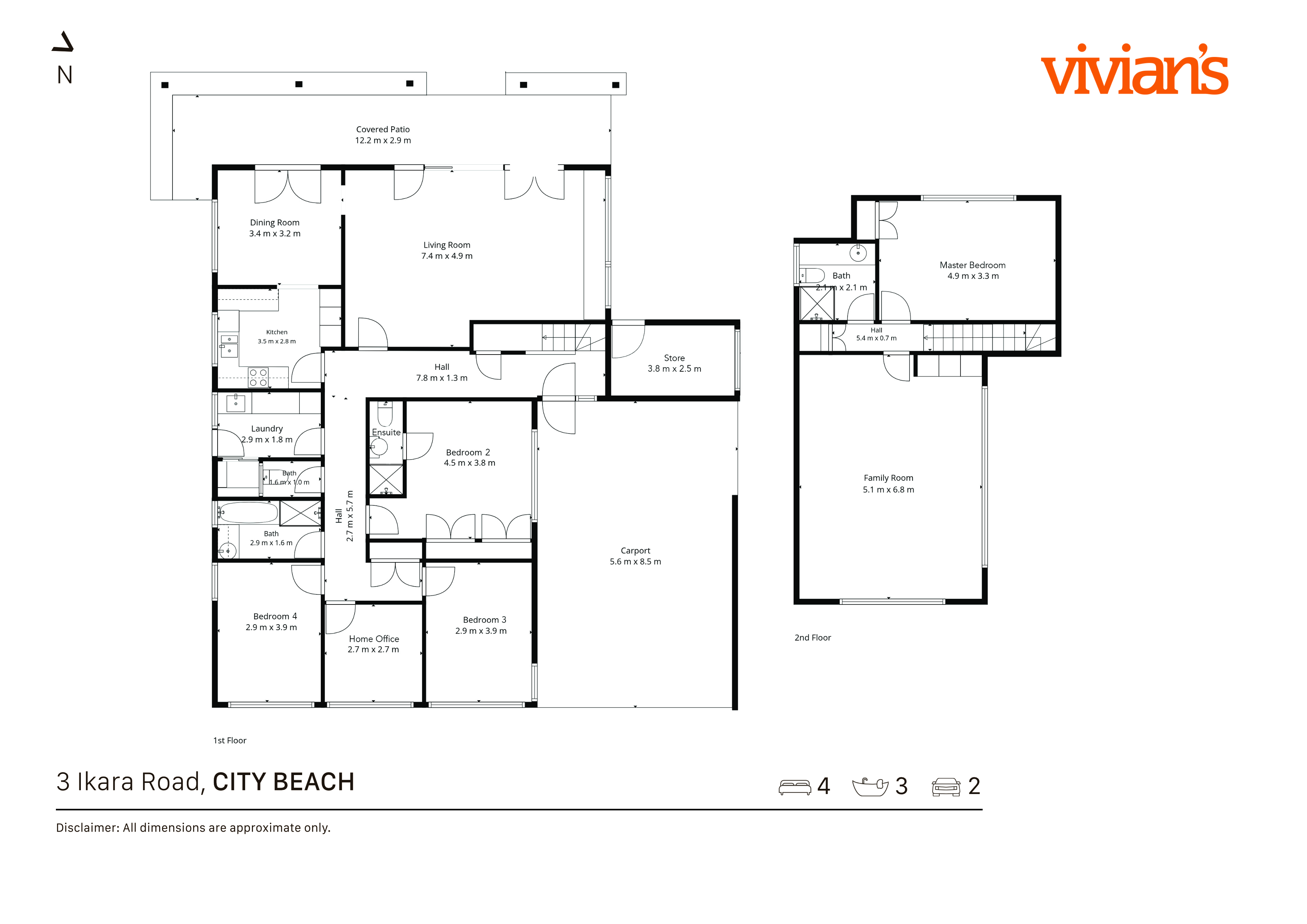 4-bedroom house at 3 Ikara Road, City Beach, WA 6015, Cambridge, Western Australia