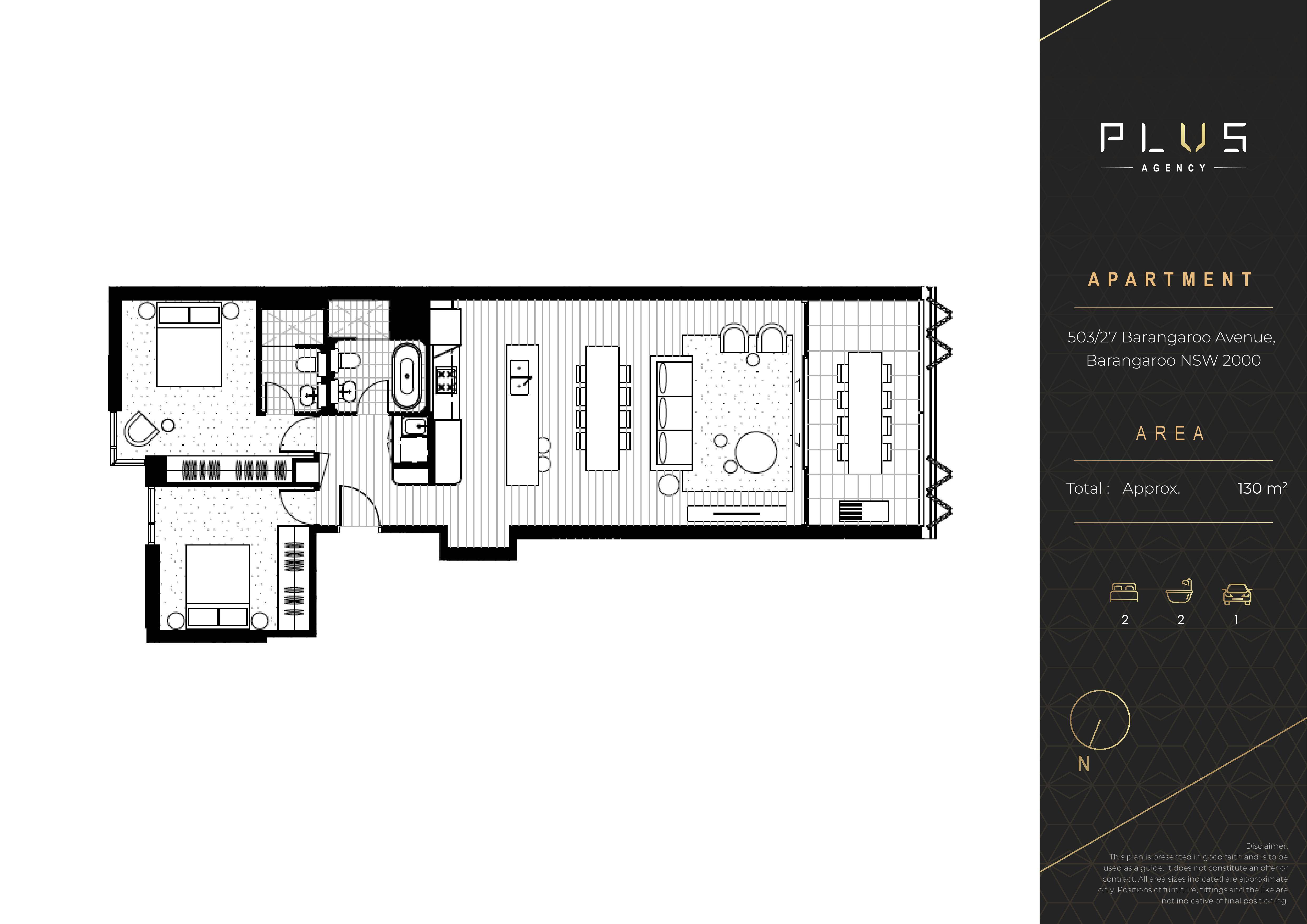 2-bedroom unit at 503/27 Barangaroo Avenue, Barangaroo, NSW 2000, Sydney, New South Wales