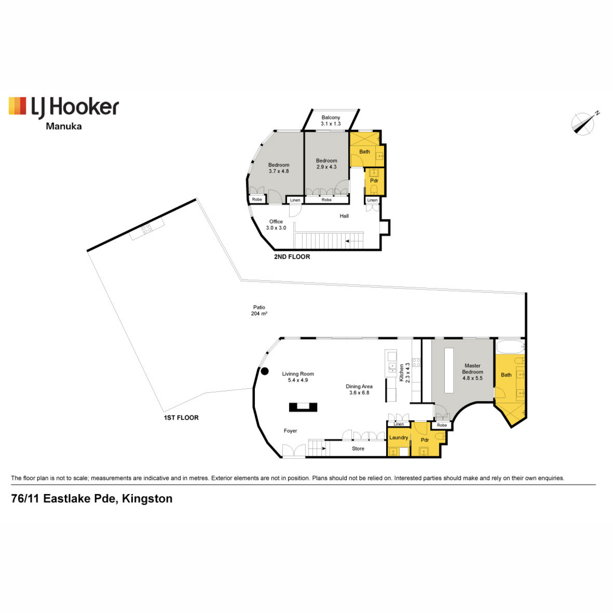 3-bedroom unit at 76/11 Eastlake Parade, Kingston, Act, 2604, Unincorporated Act, Australian Capital Territory