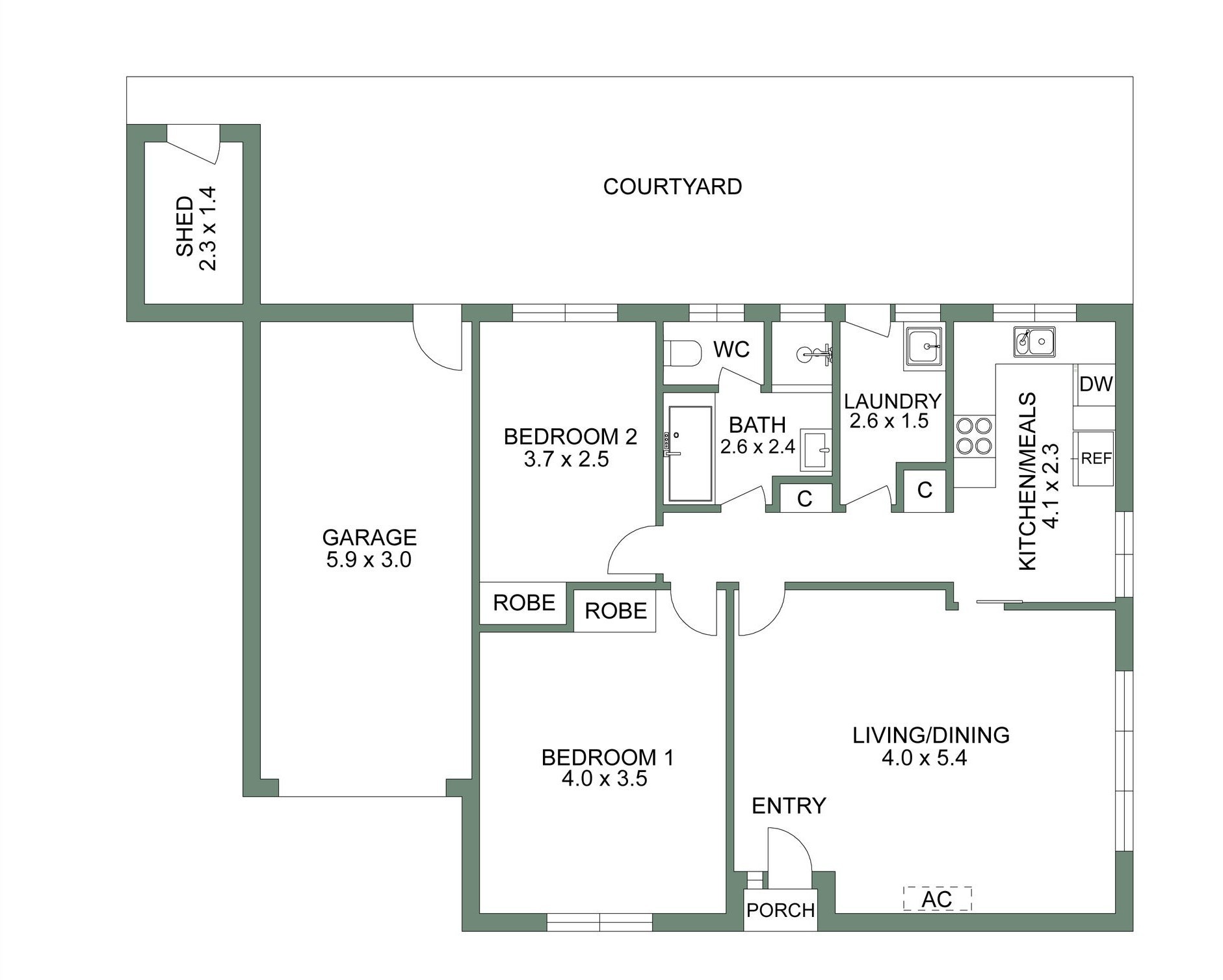 2-bedroom unit at UNIT 1 144 CHURCHILL AVENUE, Braybrook VIC 3019, Maribyrnong, Victoria