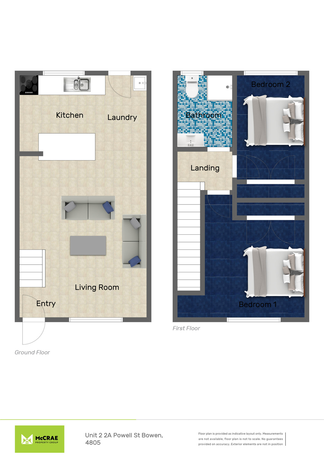 2-bedroom unit at 2 2A POWELL STREET, BOWEN QLD 4805, Whitsunday, Queensland