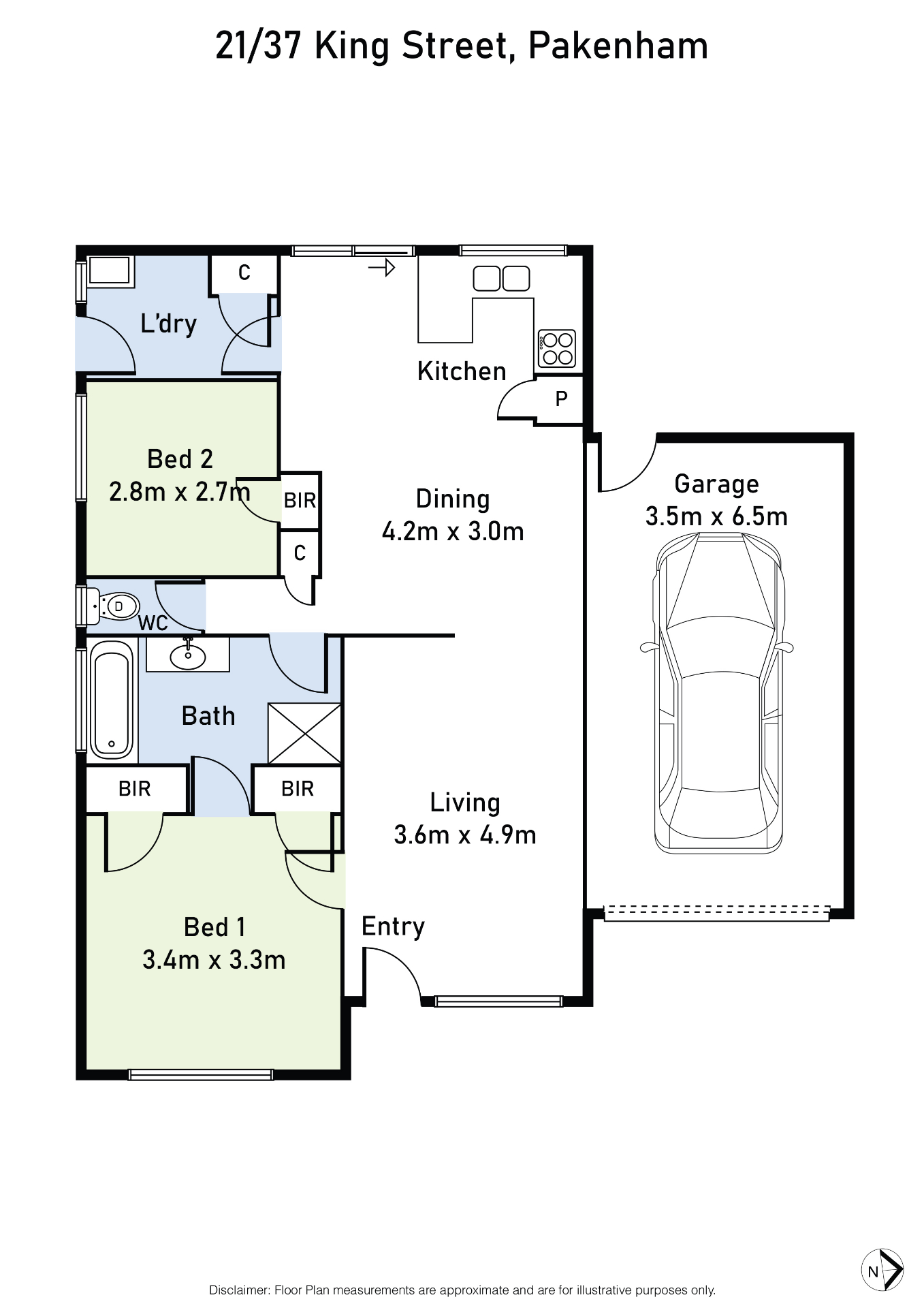 2-bedroom unit at 37 King Street, Pakenham, VIC 3810, Cardinia, Victoria