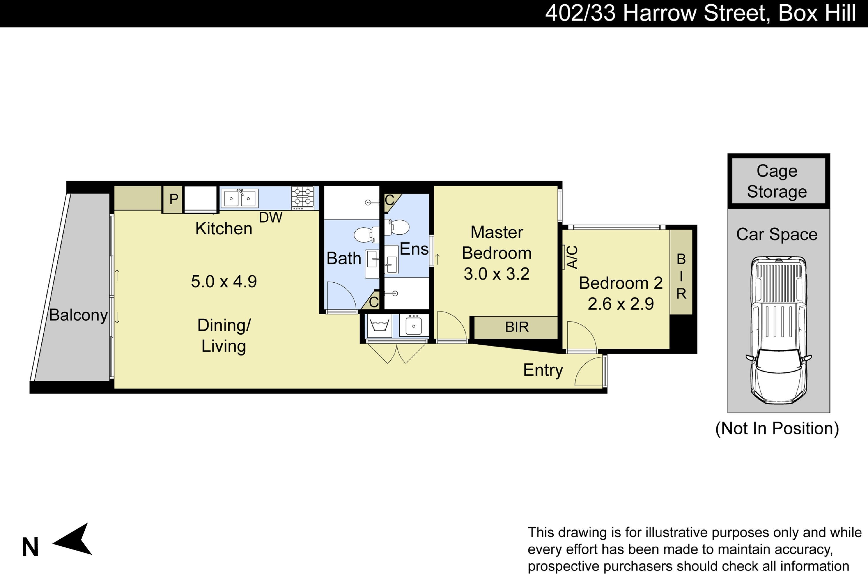 2-bedroom unit at 402/33 Harrow Street, Box Hill, VIC 3128, Whitehorse, Victoria