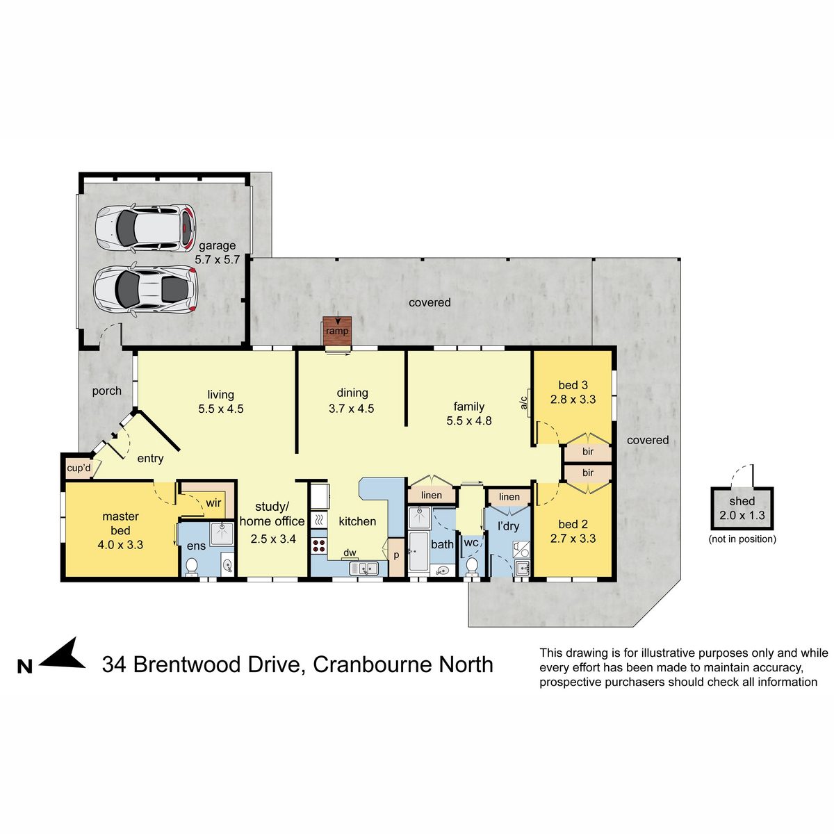 3-bedroom house at 34 Brentwood Drive, Cranbourne North, VIC 3977, Casey, Victoria