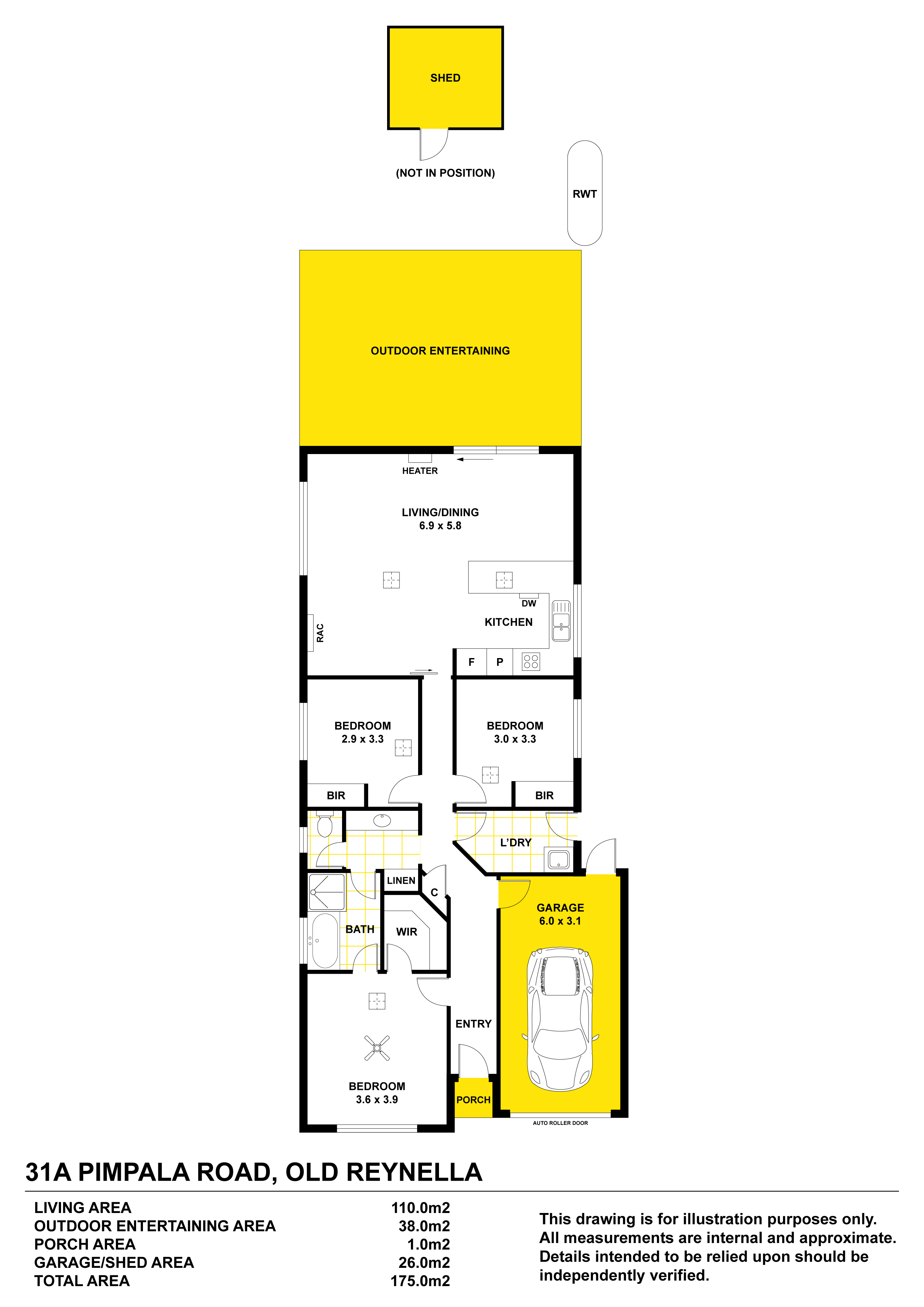3-bedroom house at 31A Pimpala Road, Old Reynella, SA 5161, Onkaparinga, South Australia