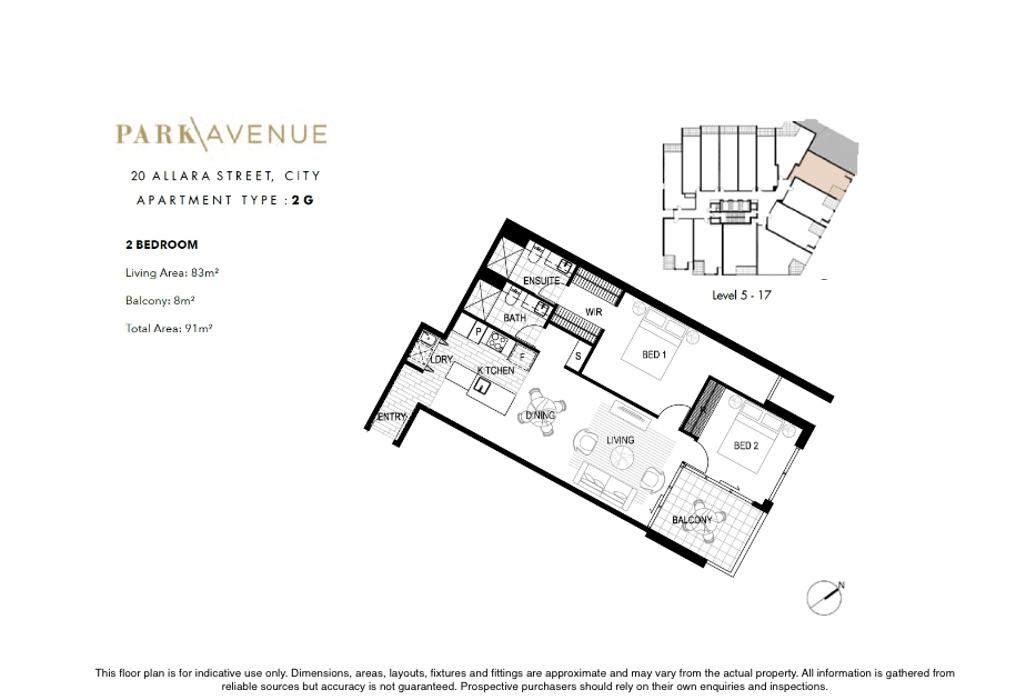 2-bedroom unit at 60/20 Allara Street, City, ACT 2601, Unincorporated Act, Australian Capital Territory