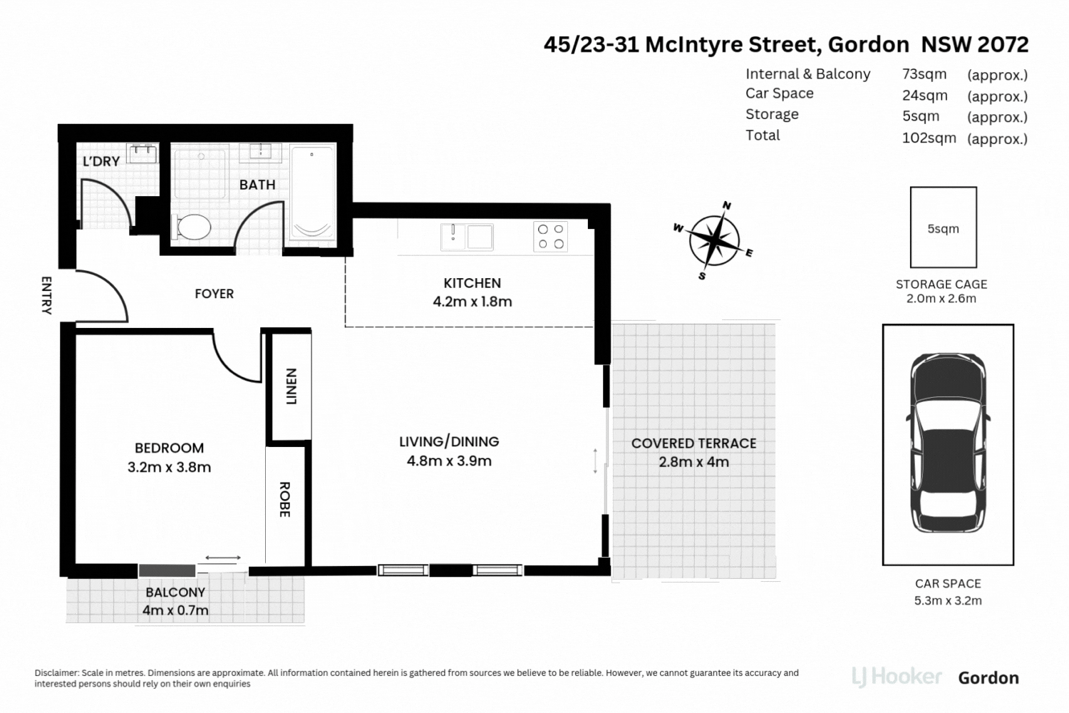 1-bedroom unit at 45/23-31 Mcintyre Street, Gordon, NSW 2072, Ku-Ring-Gai, New South Wales
