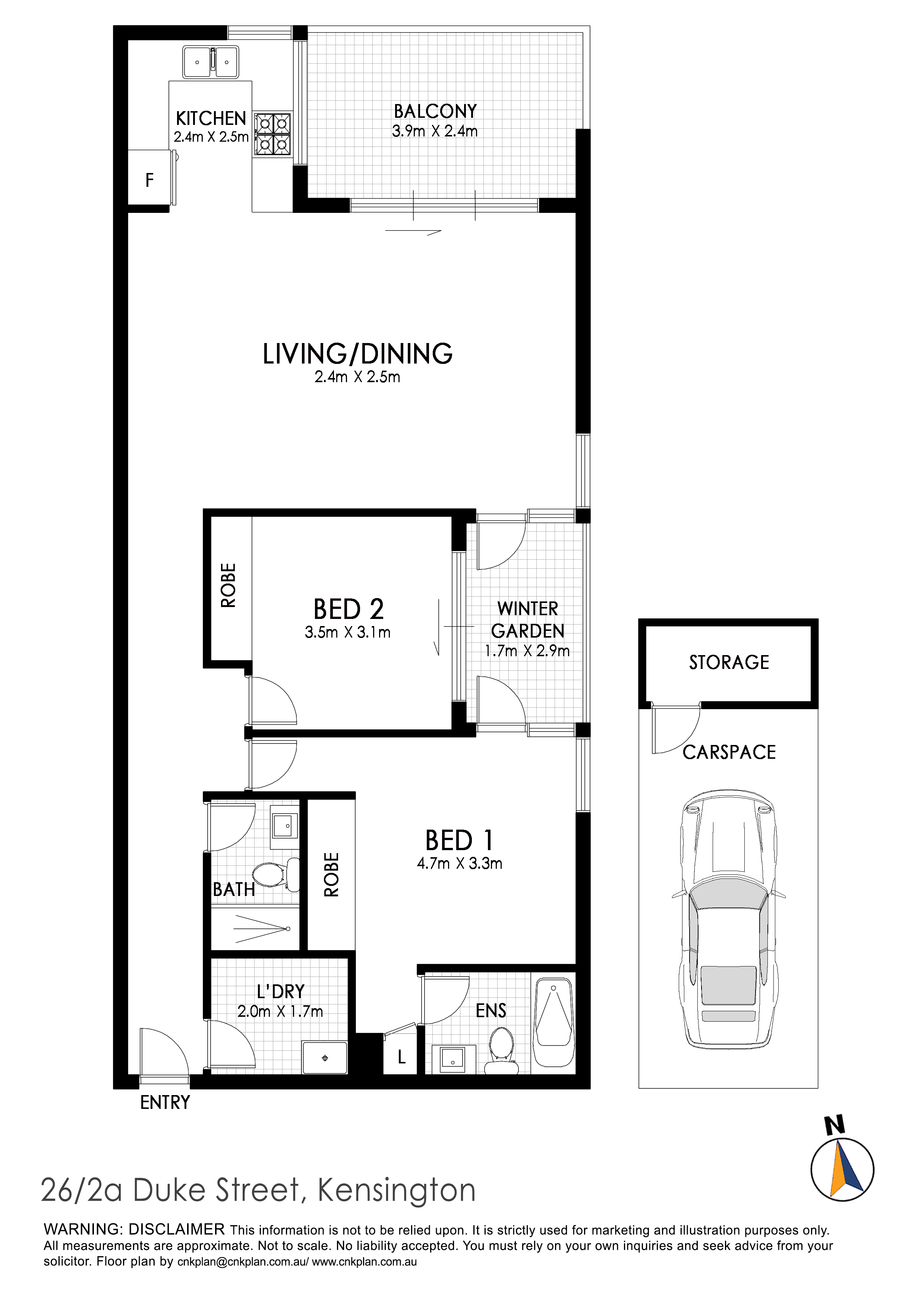 2-bedroom unit at 26/2A Duke Street, Kensington, NSW 2033, Randwick, New South Wales