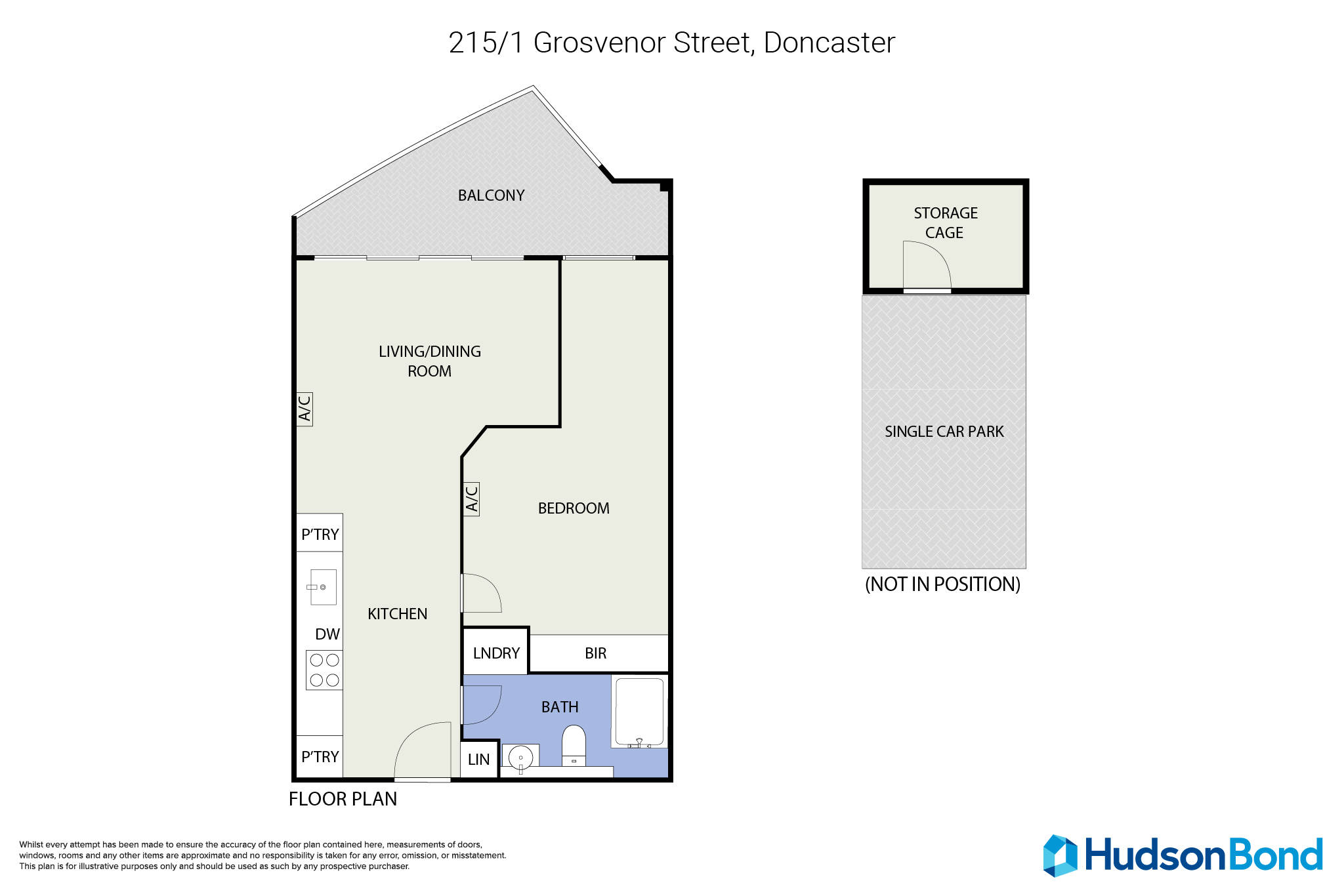 1-bedroom unit at 215/1 Grosvenor Street, Doncaster, VIC 3108, Manningham, Victoria