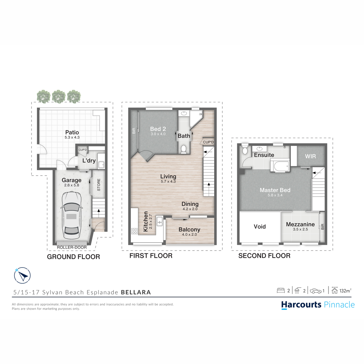 2-bedroom unit at 5 15-17 SYLVAN BEACH ESPLANADE, BELLARA QLD 4507, Moreton Bay, Queensland