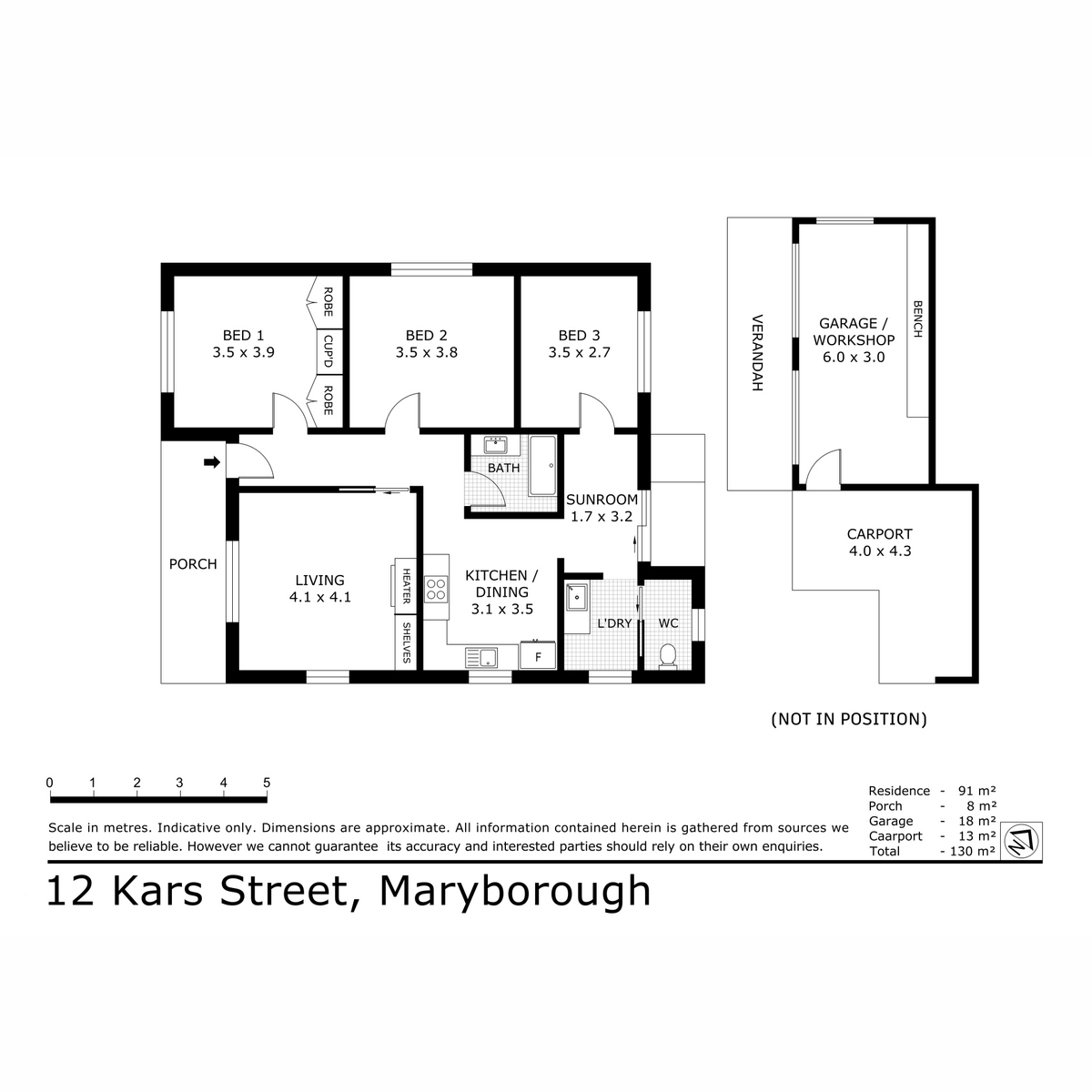 3-bedroom house at 12 Kars Street, Maryborough, VIC 3465, Central Goldfields, Victoria