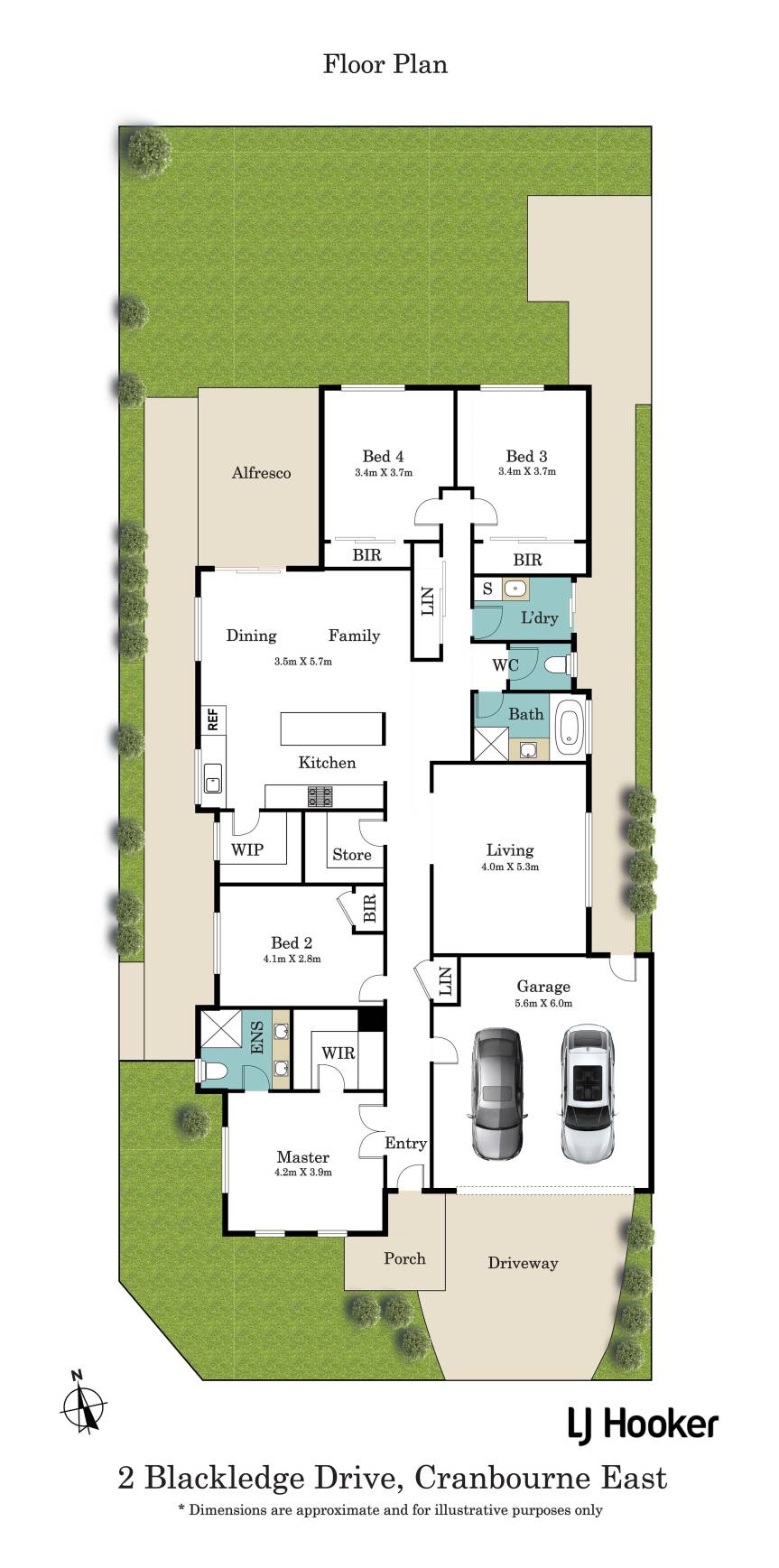 4-bedroom house at 2 BLACKLEDGE DRIVE, Cranbourne East VIC 3977, Casey, Victoria