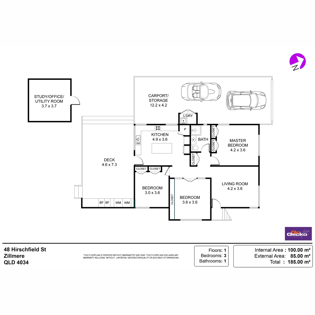 3-bedroom house at 48 HIRSCHFIELD STREET, Zillmere QLD 4034, Brisbane, Queensland