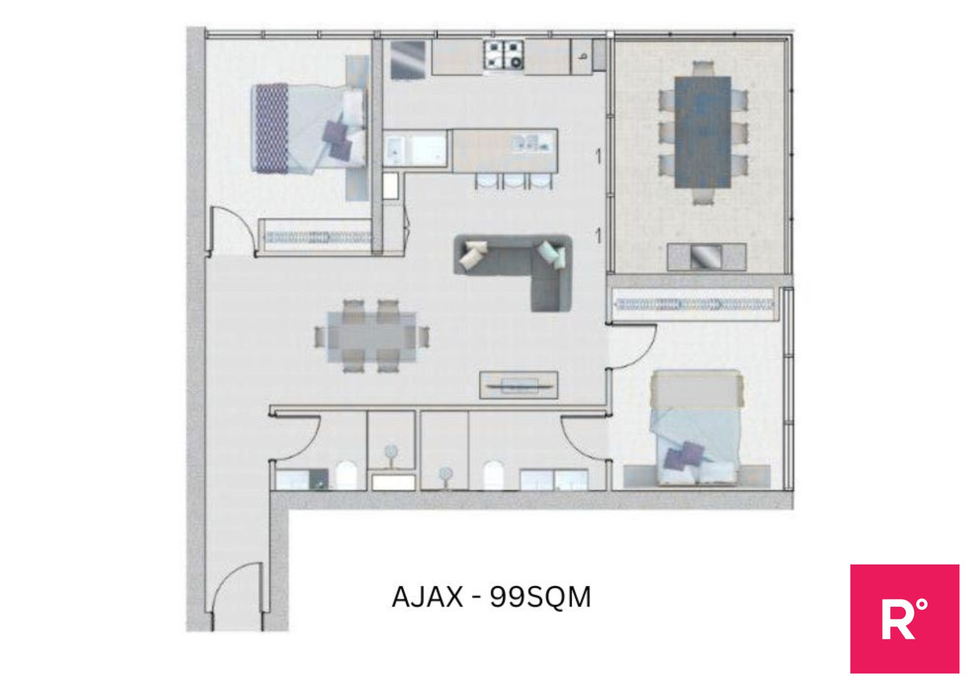 2-bedroom unit at 3127/36 Evelyn Street, Newstead, QLD 4006, Brisbane, Queensland