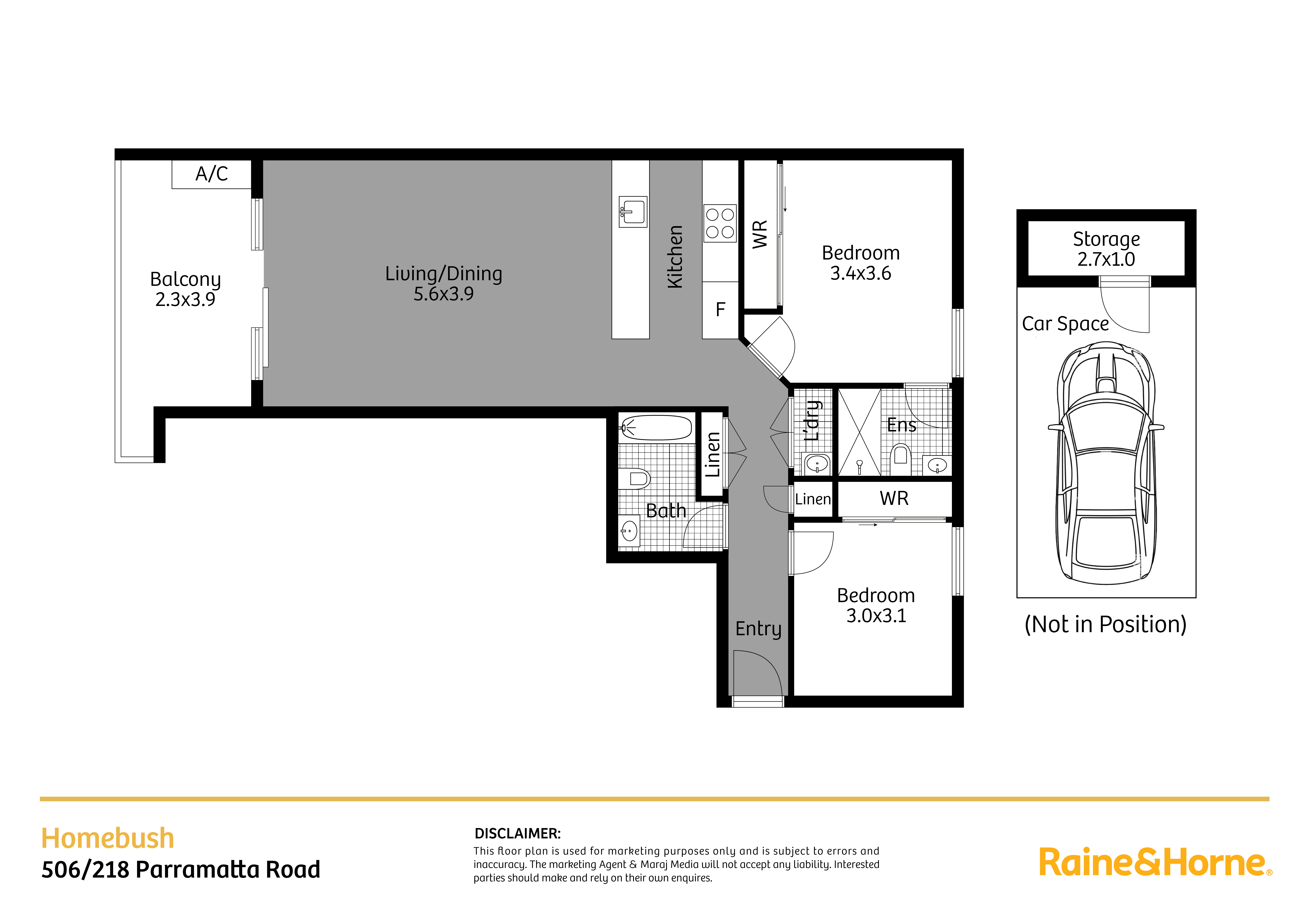 2-bedroom unit at 506 218 PARRAMATTA ROAD, HOMEBUSH NSW 2140, Strathfield, New South Wales