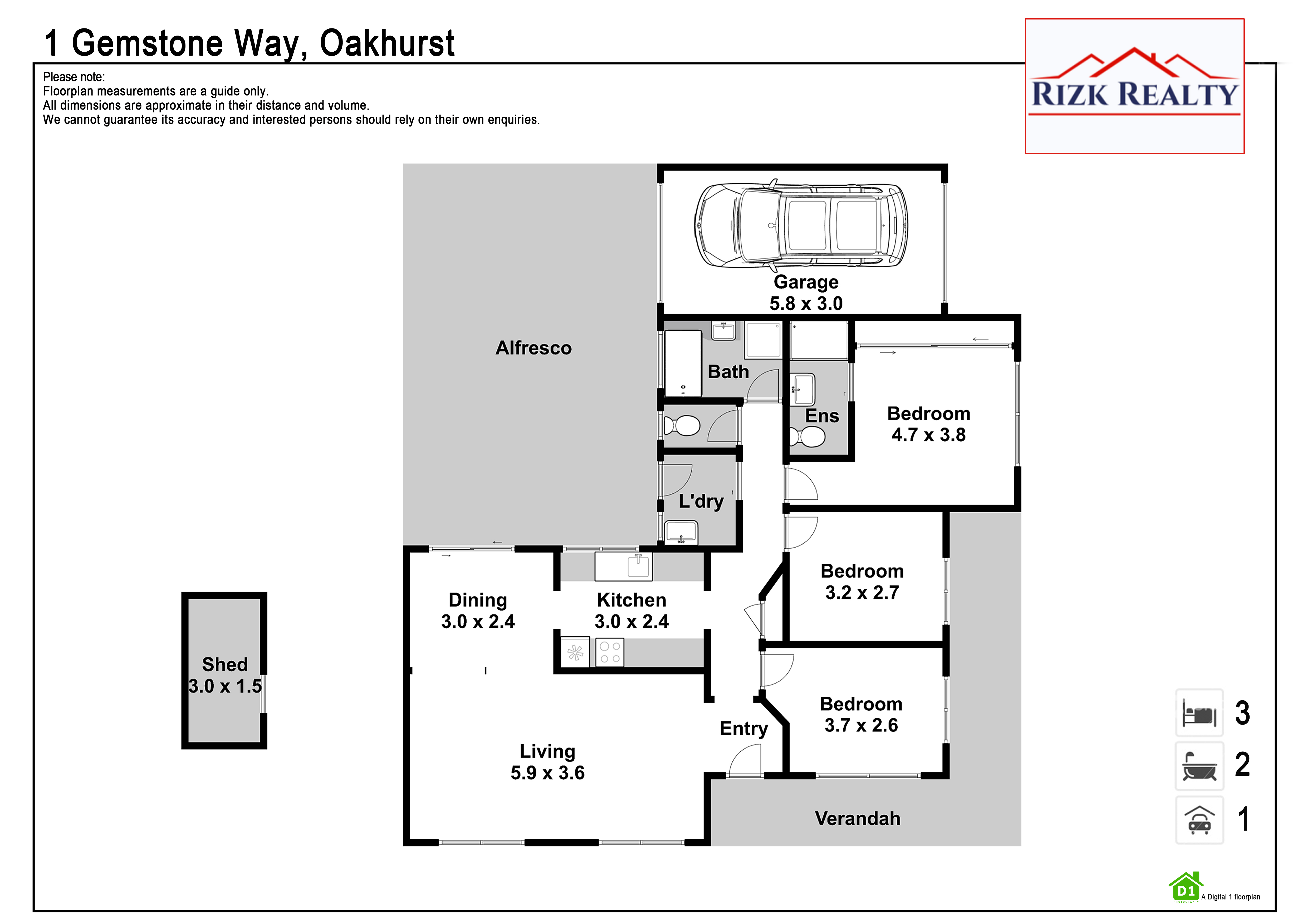 3-bedroom house at 1 Gemstone Way, Oakhurst, NSW 2761, Blacktown, New South Wales