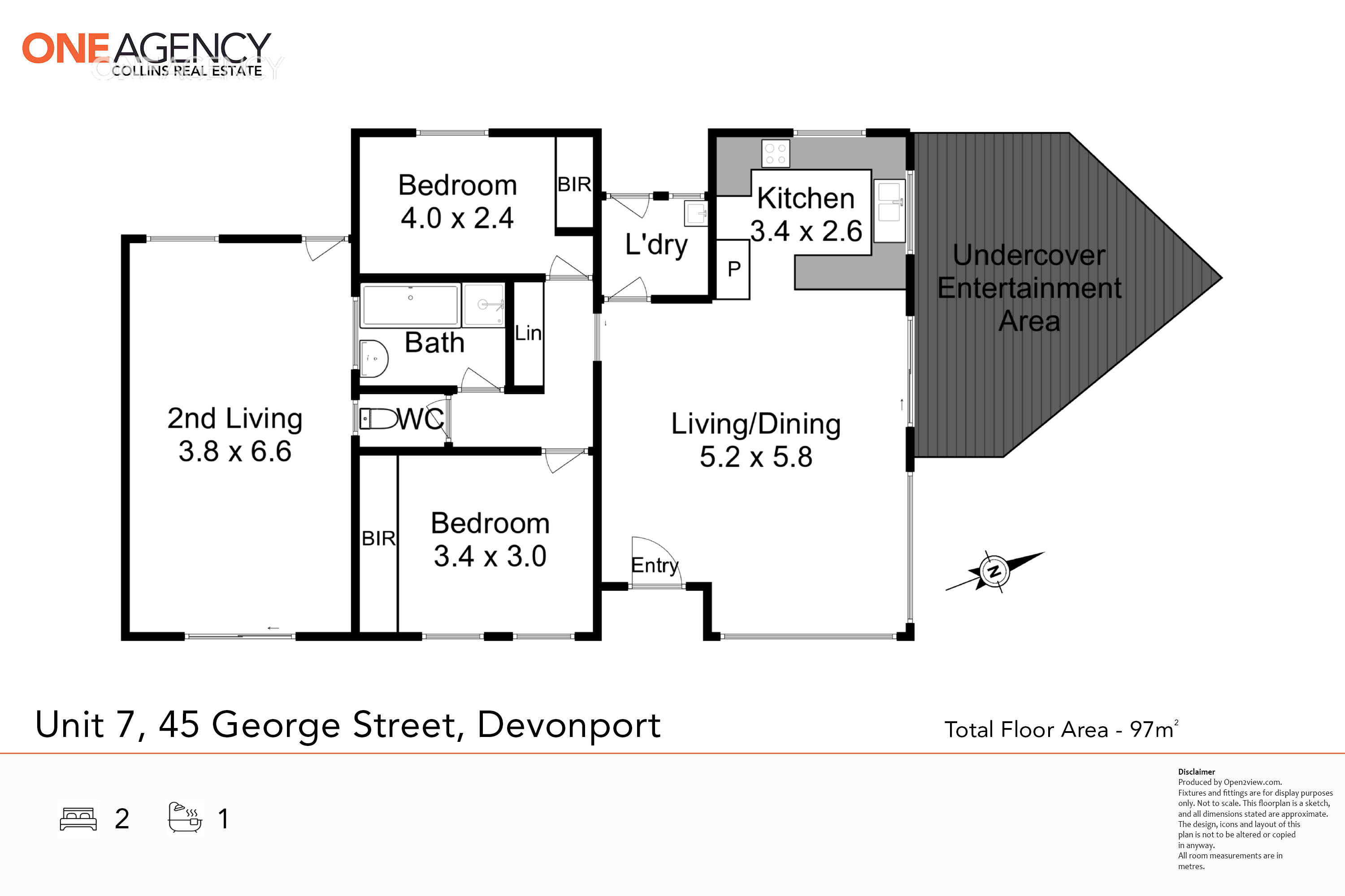 2-bedroom unit at 7 45 GEORGE STREET, DEVONPORT TAS 7310, Devonport, Tasmania