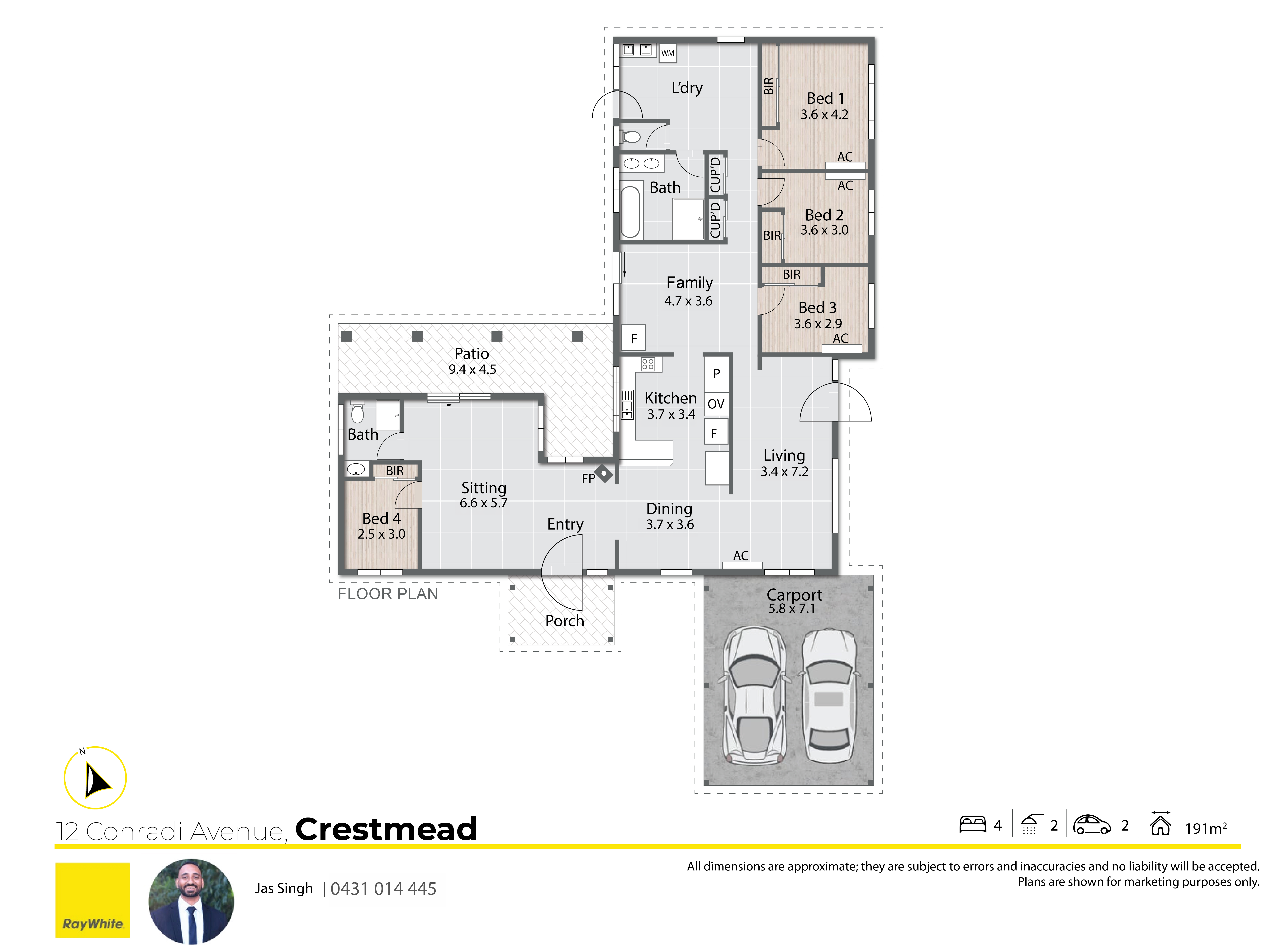 4-bedroom house at 12 Conradi Avenue, Crestmead, QLD 4132, Logan, Queensland