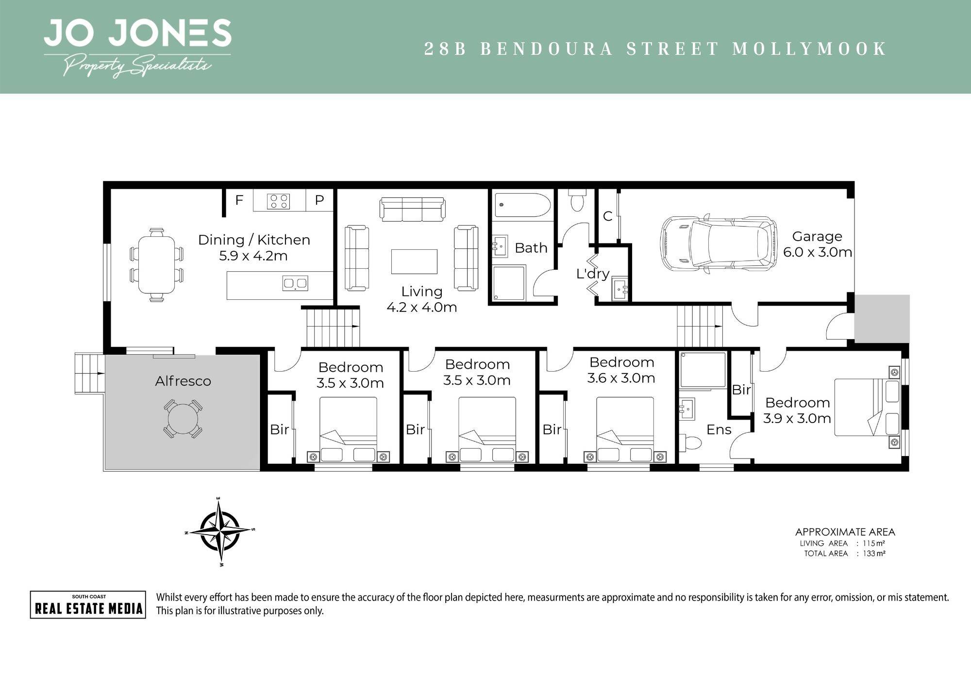 4-bedroom unit at 28B Bendoura Street, Mollymook, Nsw, 2539, Shoalhaven, New South Wales