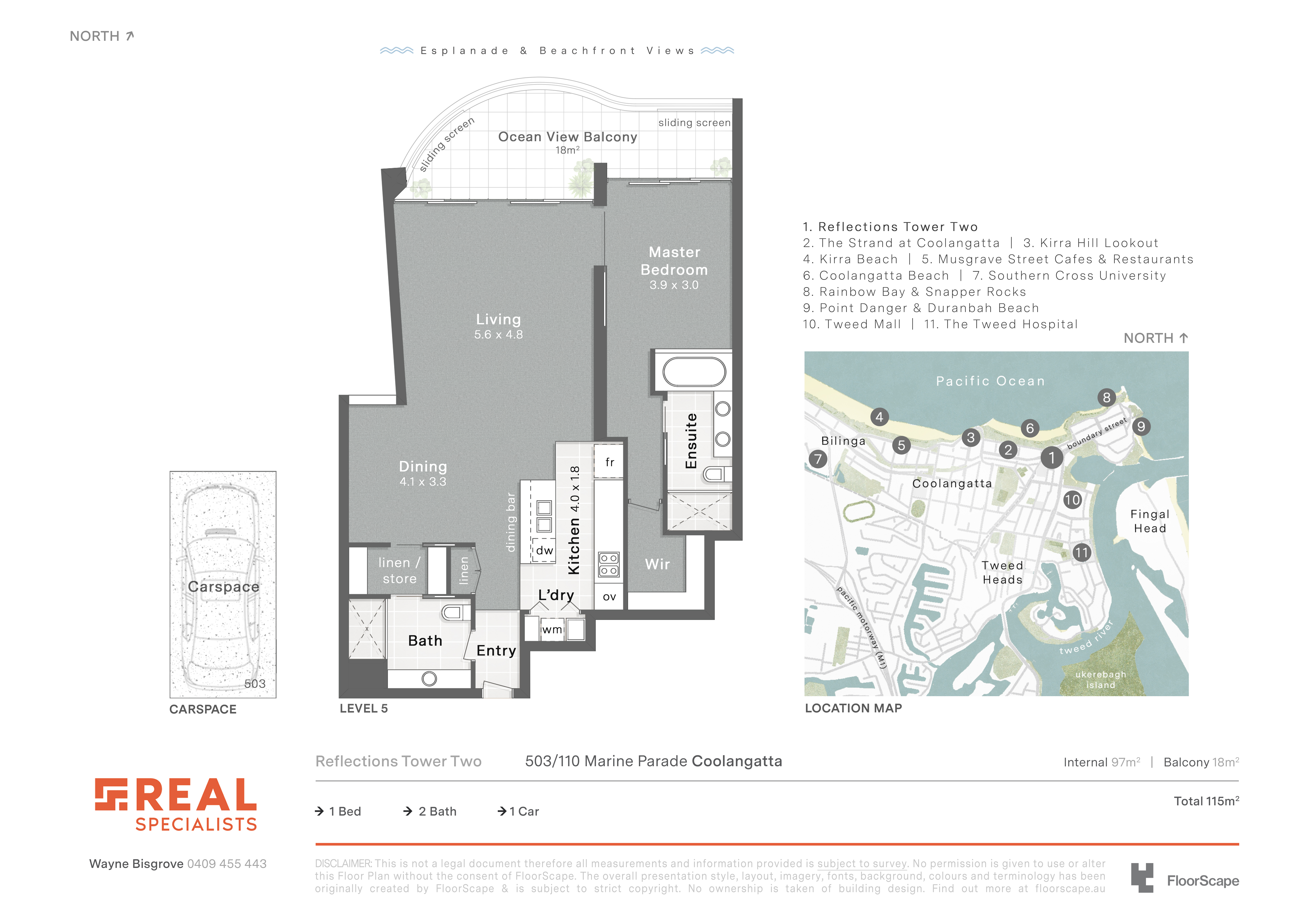 2-bedroom unit at 503/110 Marine Parade, Coolangatta, QLD 4225, Gold Coast, Queensland