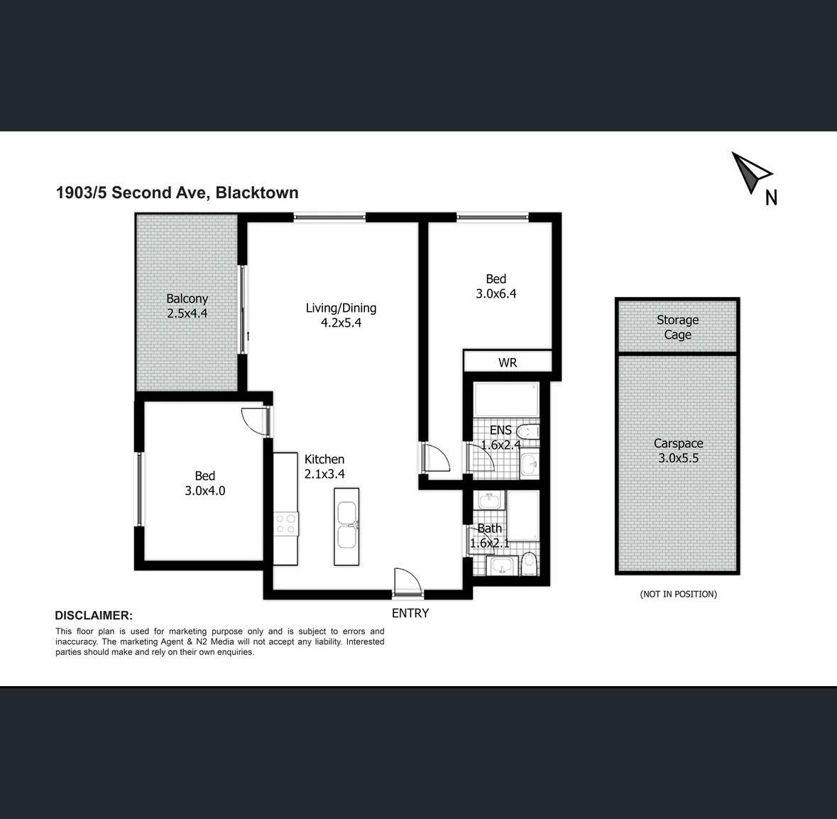 2-bedroom unit at 1903/5 Second Avenue, Blacktown, NSW 2148, Blacktown, New South Wales