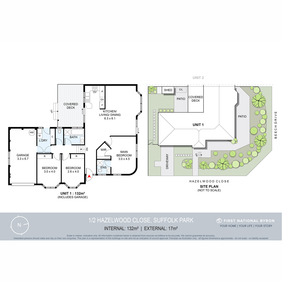 3-bedroom unit at 1/2 Hazelwood Close, Suffolk Park, NSW 2481, Byron, New South Wales