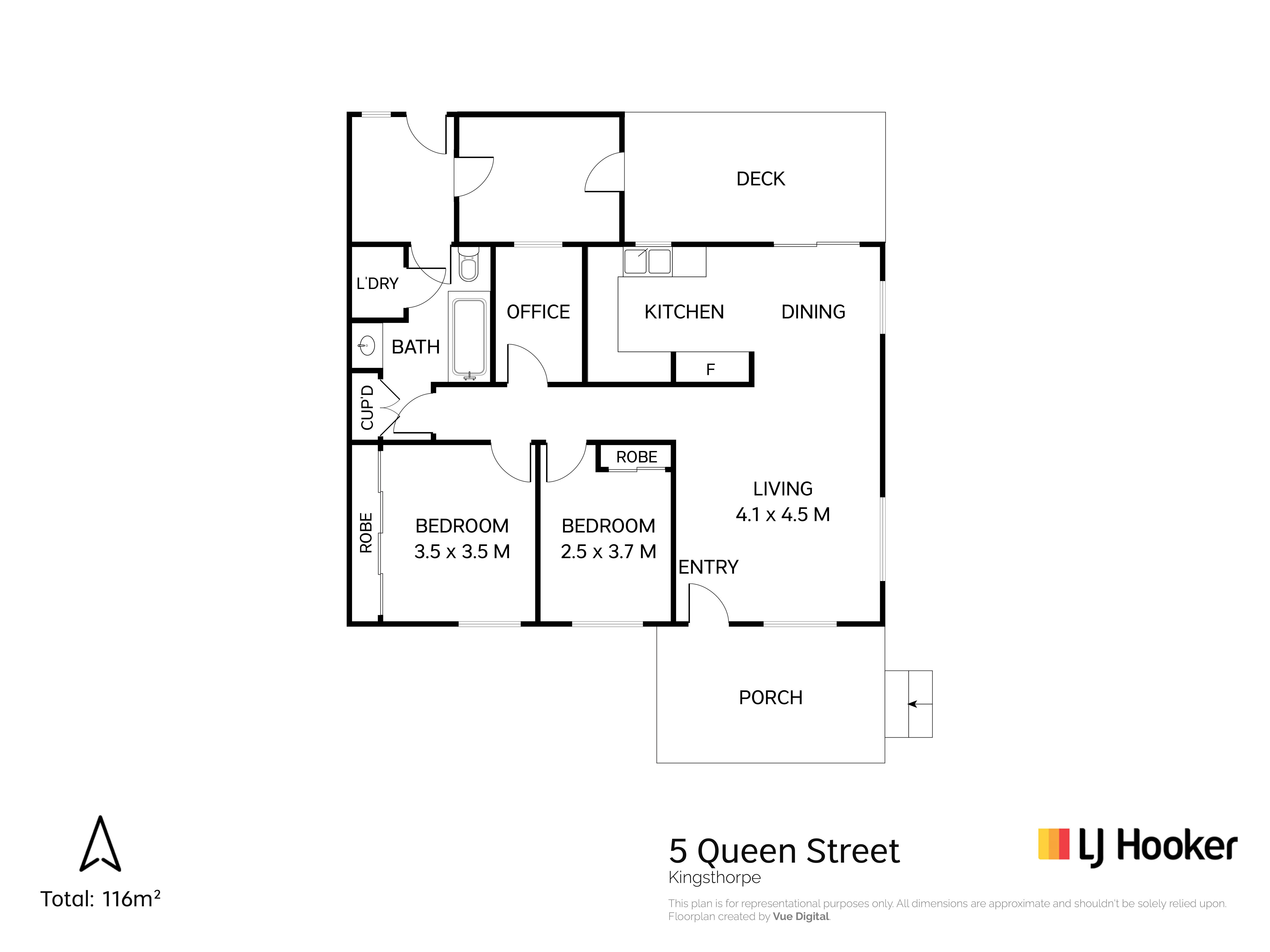 2-bedroom house at 5 Queen Street, Kingsthorpe, QLD 4400, Toowoomba, Queensland