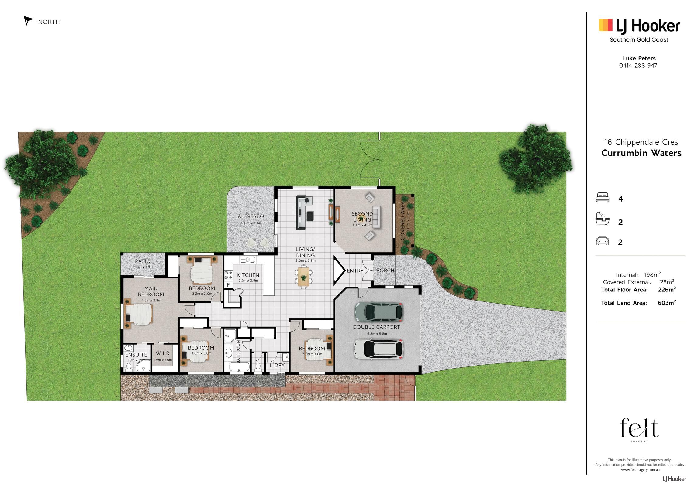 4-bedroom house at 16 Chippendale Crescent, Currumbin Waters, QLD 4223, Gold Coast, Queensland
