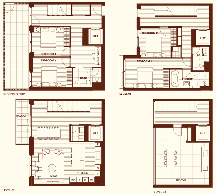 4-bedroom unit at Melbourne, New Development, Docklands, Vic, 3008, Melbourne, Victoria