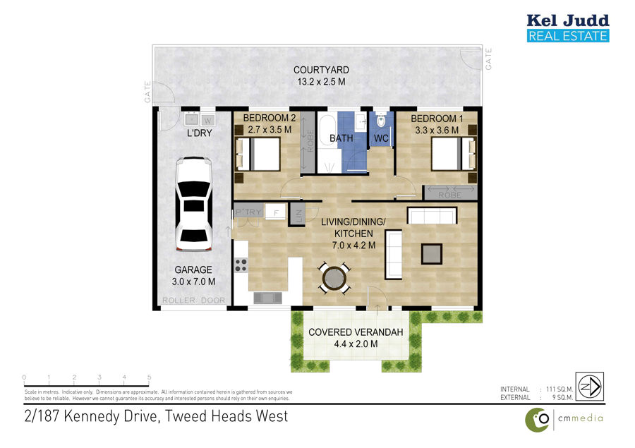 2-bedroom house at 2 187 KENNEDY DRIVE, TWEED HEADS WEST NSW 2485, Tweed, New South Wales