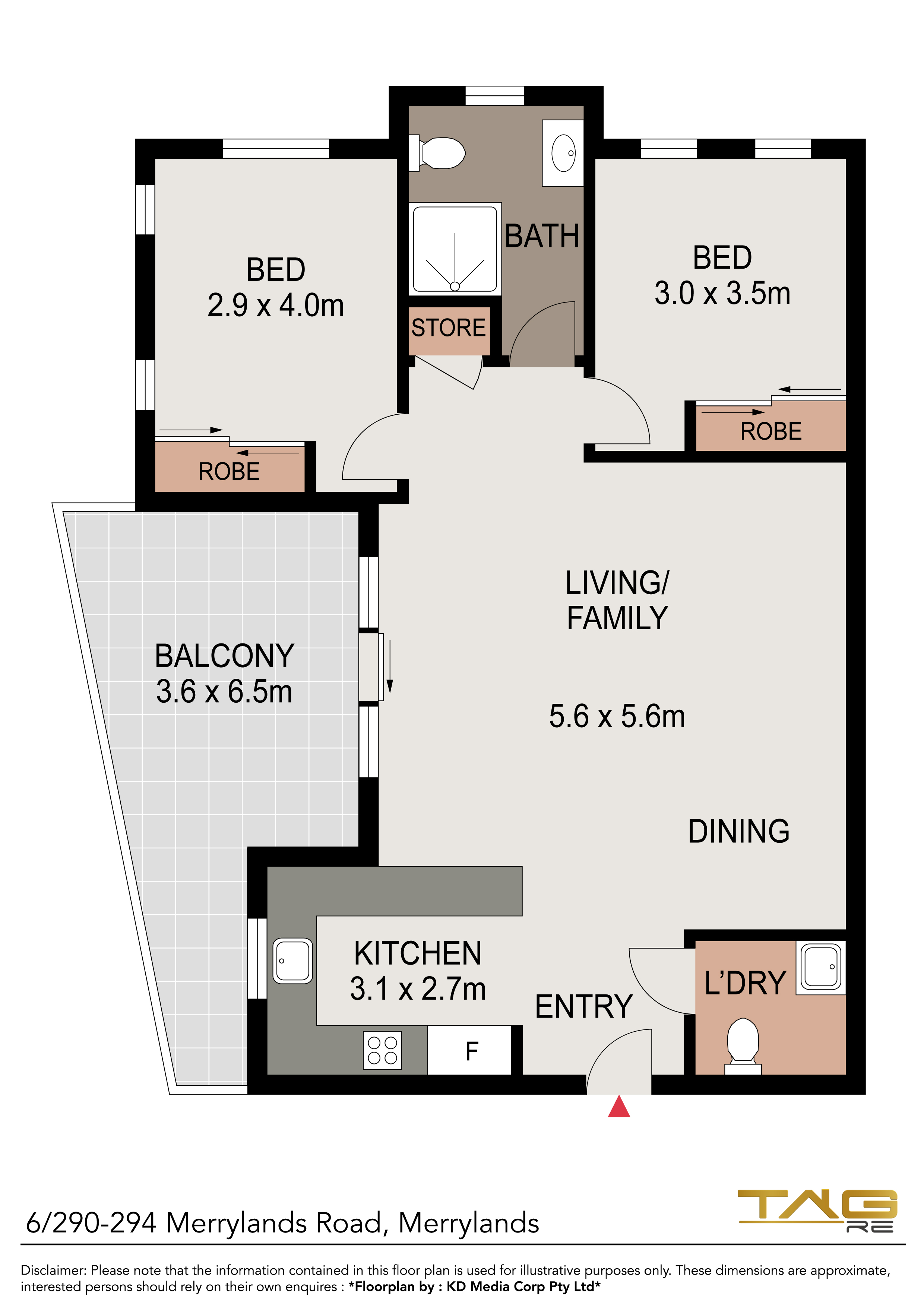 2-bedroom unit at 6 290-294 MERRYLANDS ROAD, MERRYLANDS NSW 2160, Cumberland, New South Wales