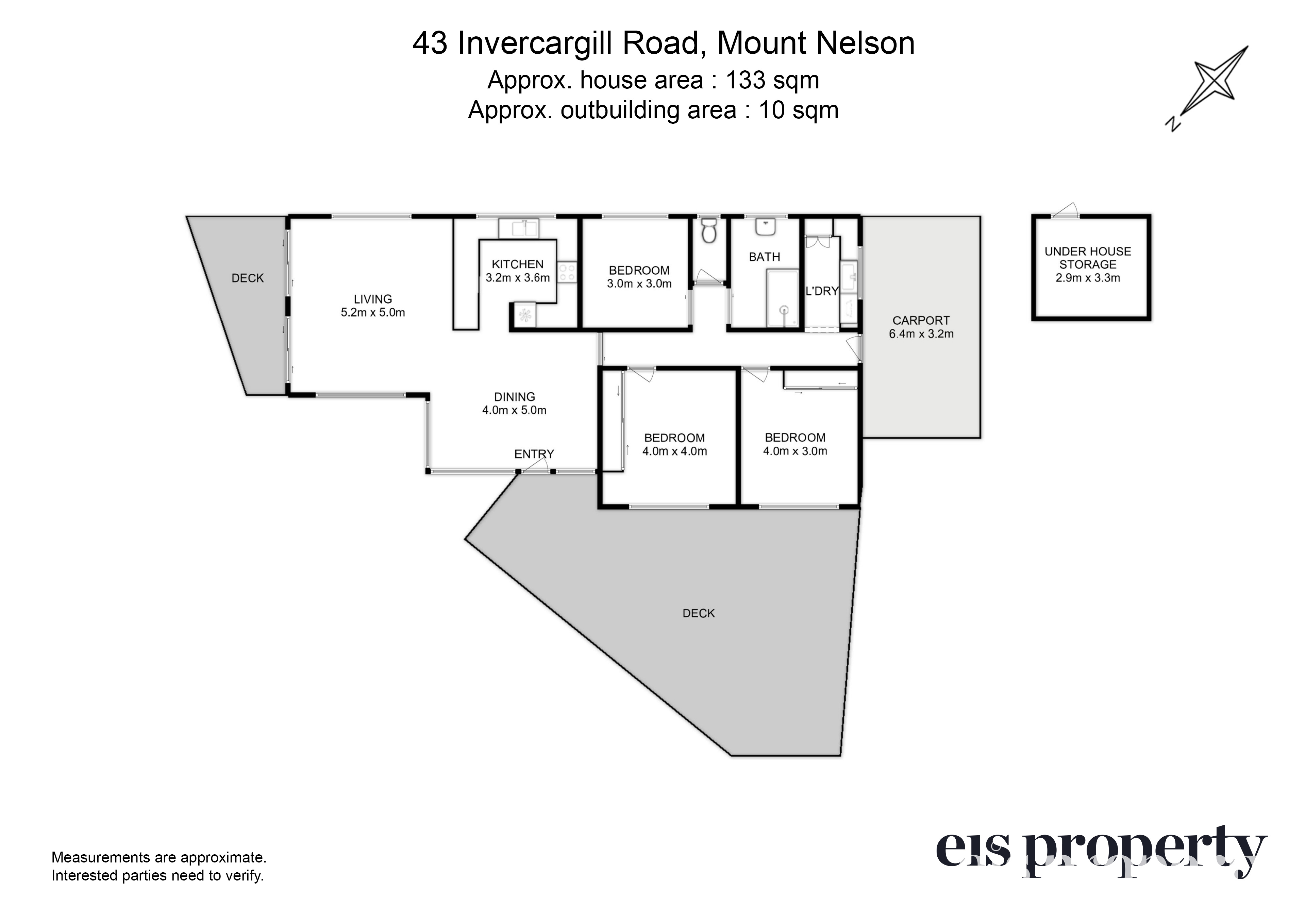 3-bedroom house at 43 Invercargill Road, Mount Nelson, TAS 7007, Hobart, Tasmania