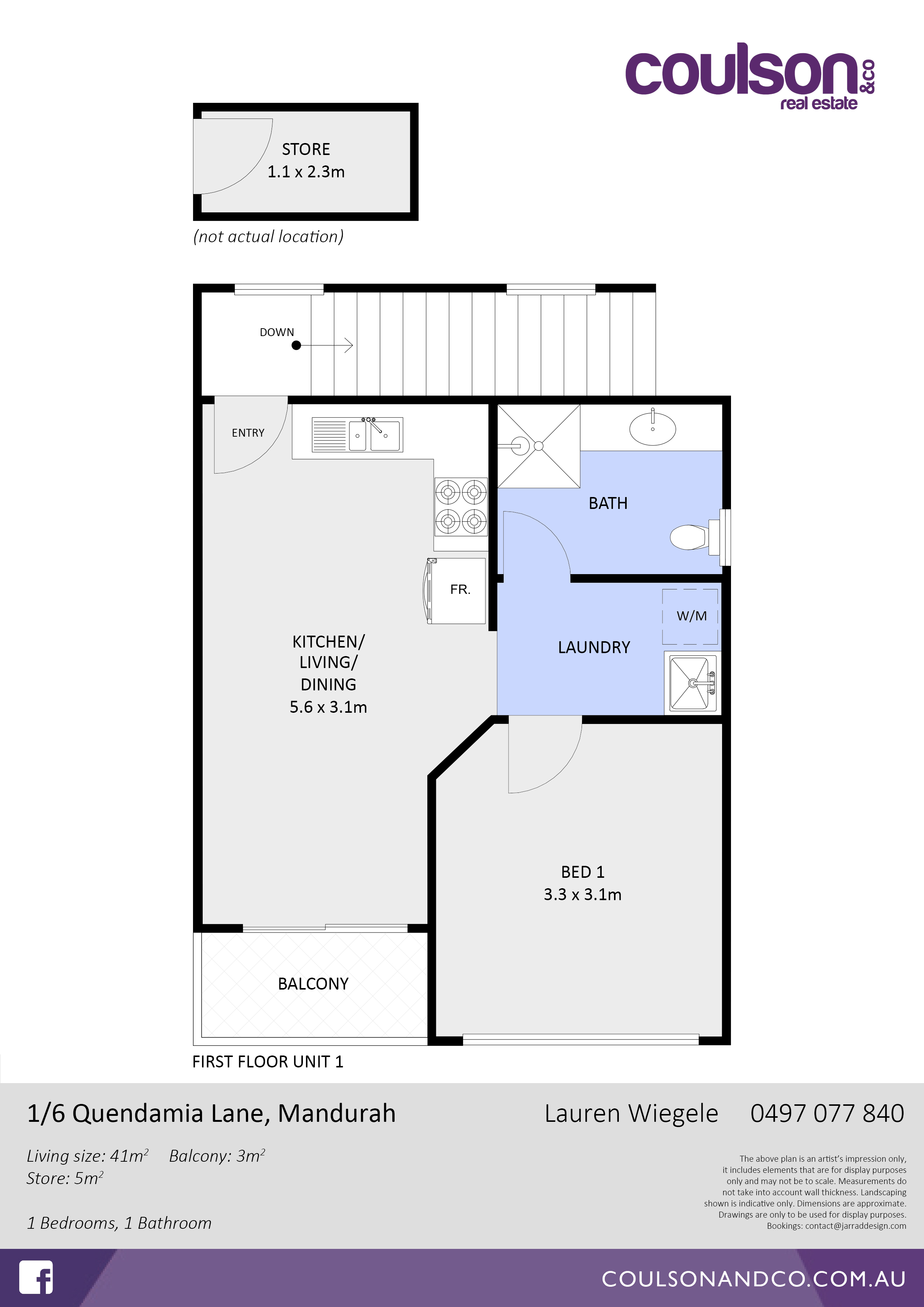 1-bedroom unit at 1/6 Quendamia Lane, Mandurah, WA 6210, Mandurah, Western Australia