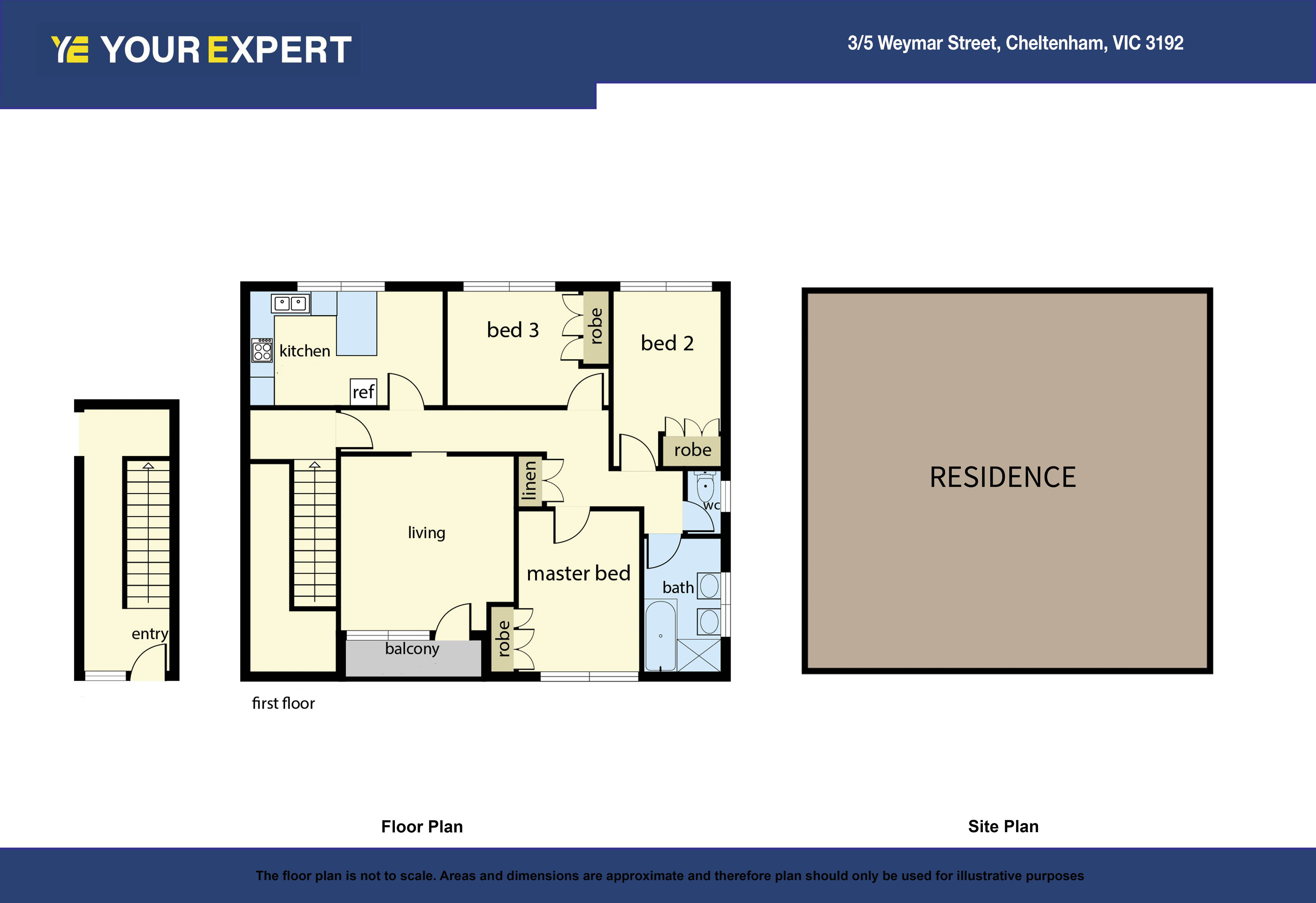 3-bedroom unit at 3 5 WEYMAR STREET, CHELTENHAM VIC 3192, , Victoria