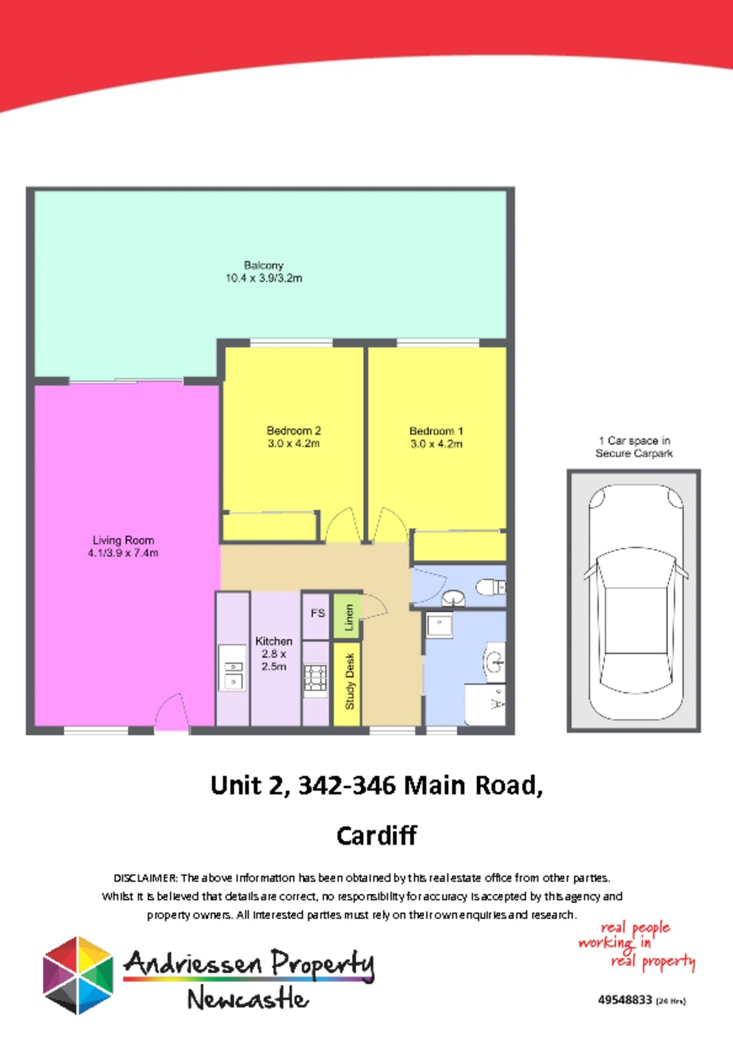 2-bedroom unit at 2/342-346 Main Road, Cardiff, NSW 2285, Lake Macquarie, New South Wales