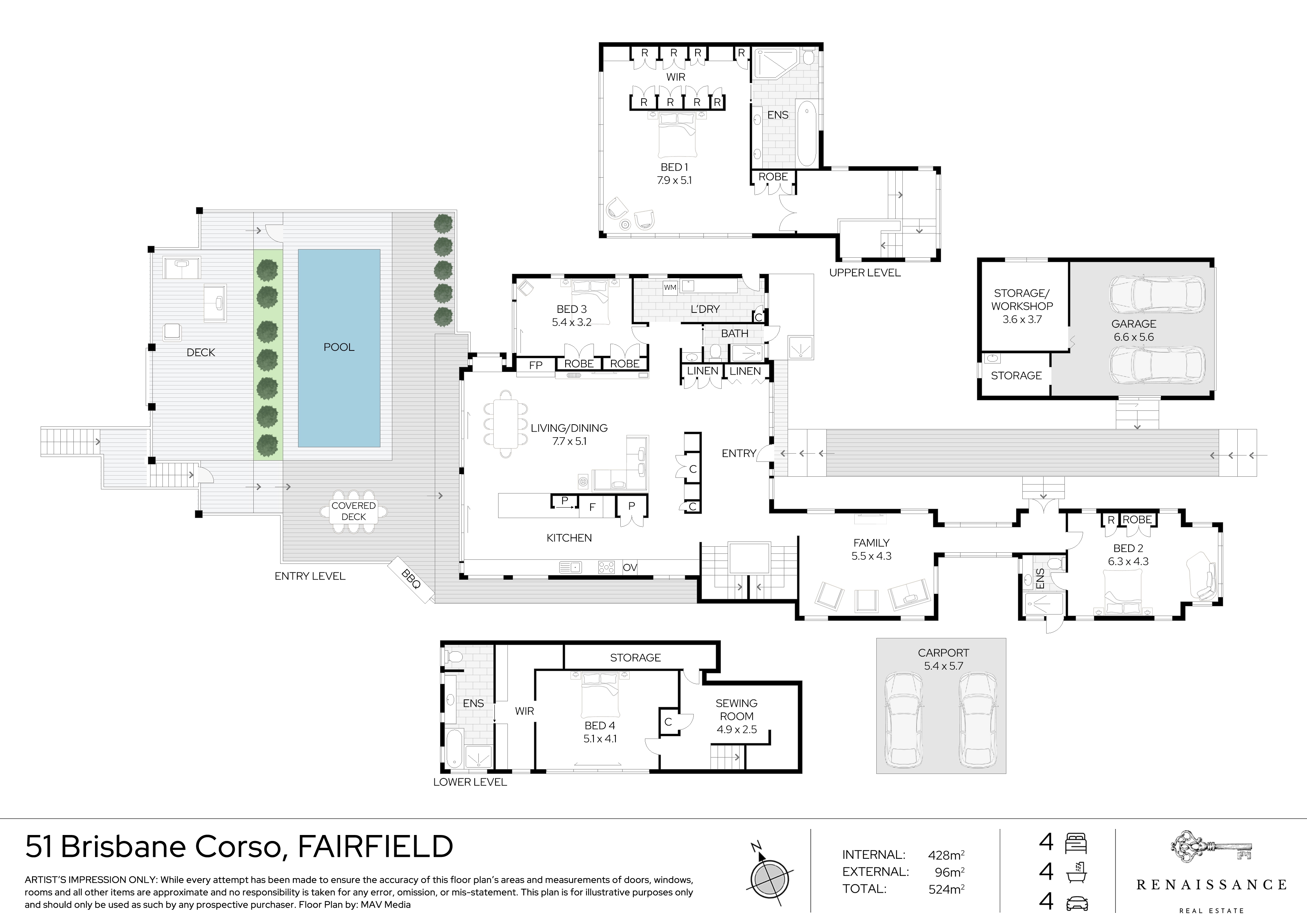 4-bedroom house at 51 Brisbane Corso, Fairfield, QLD 4103, Brisbane, Queensland