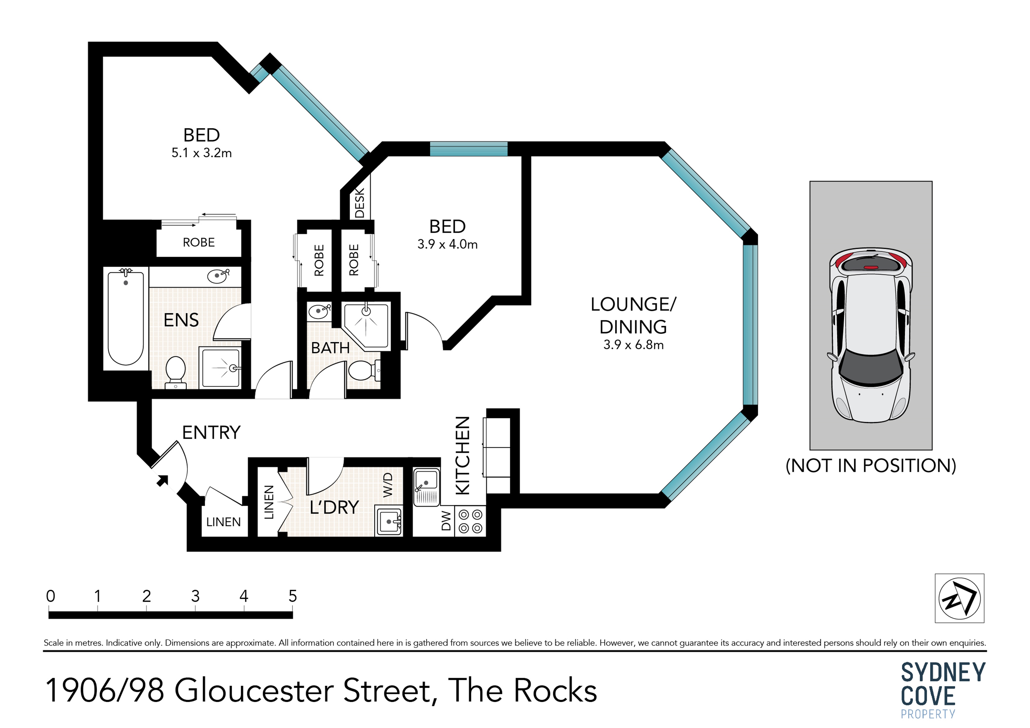 2-bedroom unit at 1906/98 Gloucester Street, Sydney, NSW 2000, Sydney, New South Wales