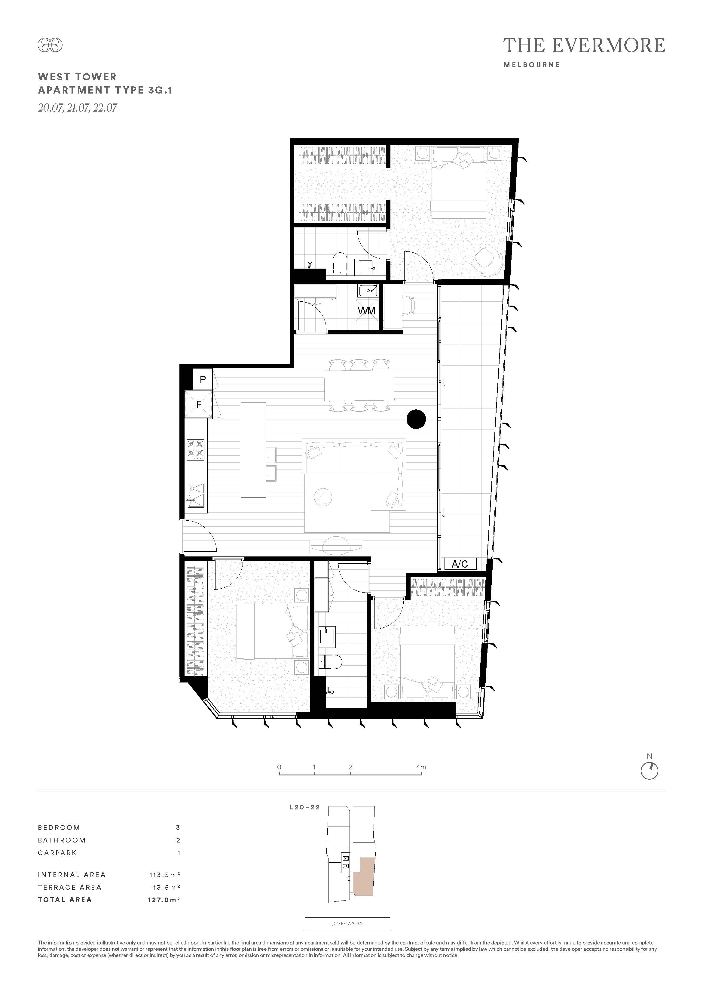 3-bedroom unit at 2207A/58 Dorcas Street, Southbank, VIC 3006, Melbourne, Victoria