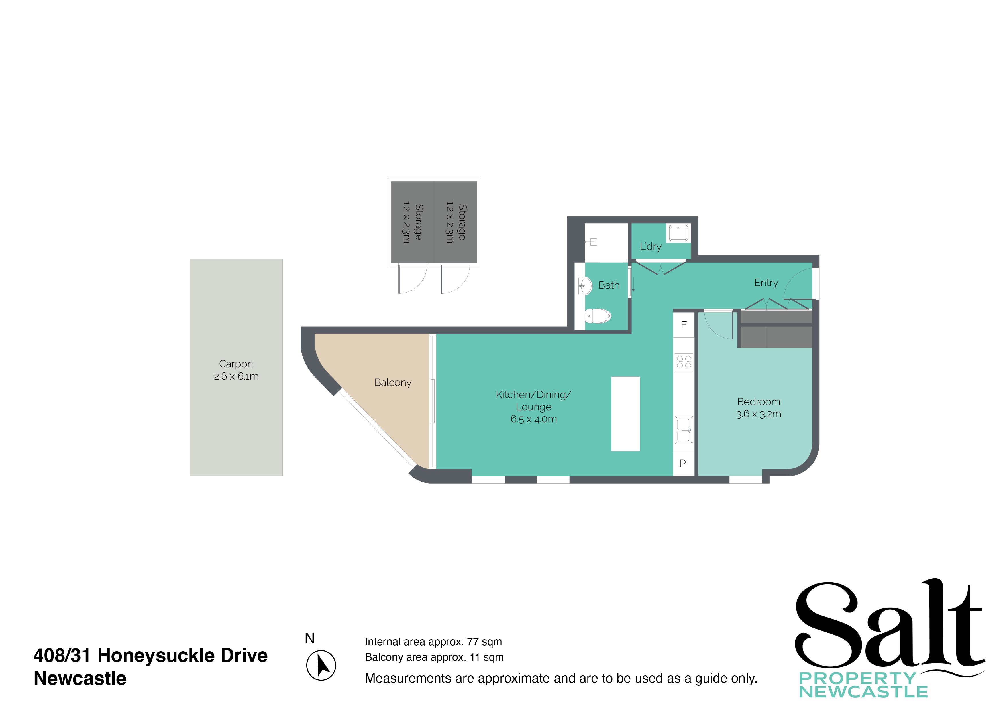 1-bedroom unit at 408/31 Honeysuckle Drive, Newcastle, NSW 2300, Newcastle, New South Wales