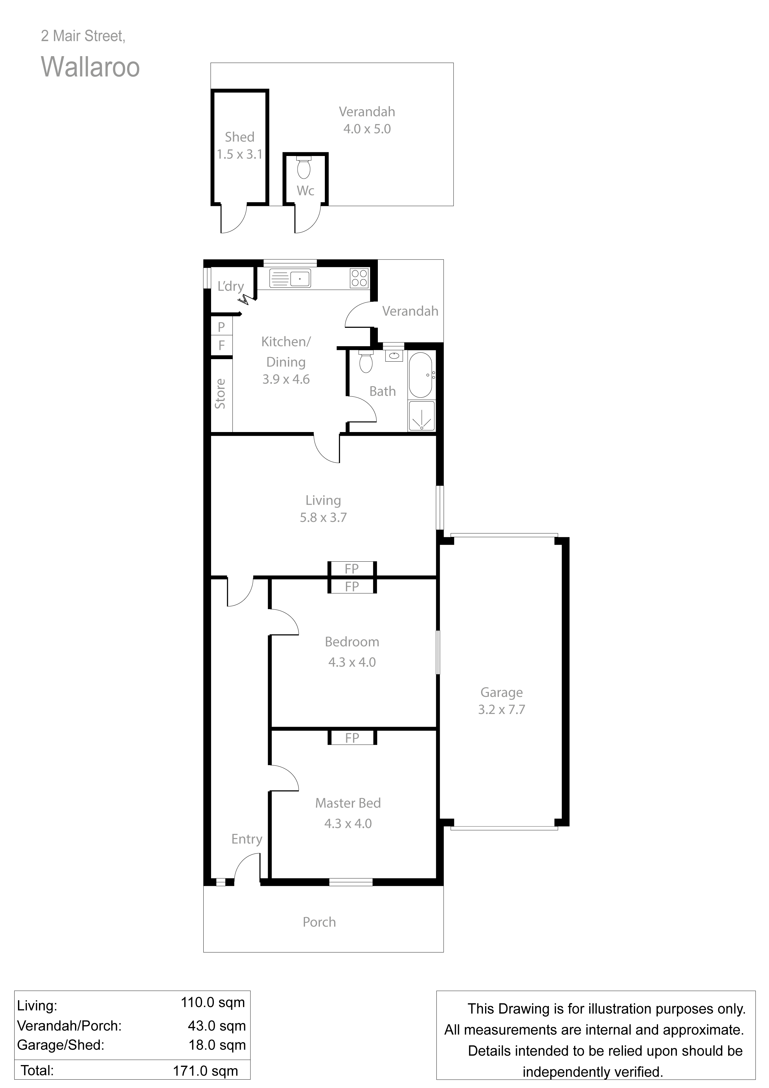 2-bedroom house at 2 Mair Street, Wallaroo, SA 5556, Copper Coast, South Australia