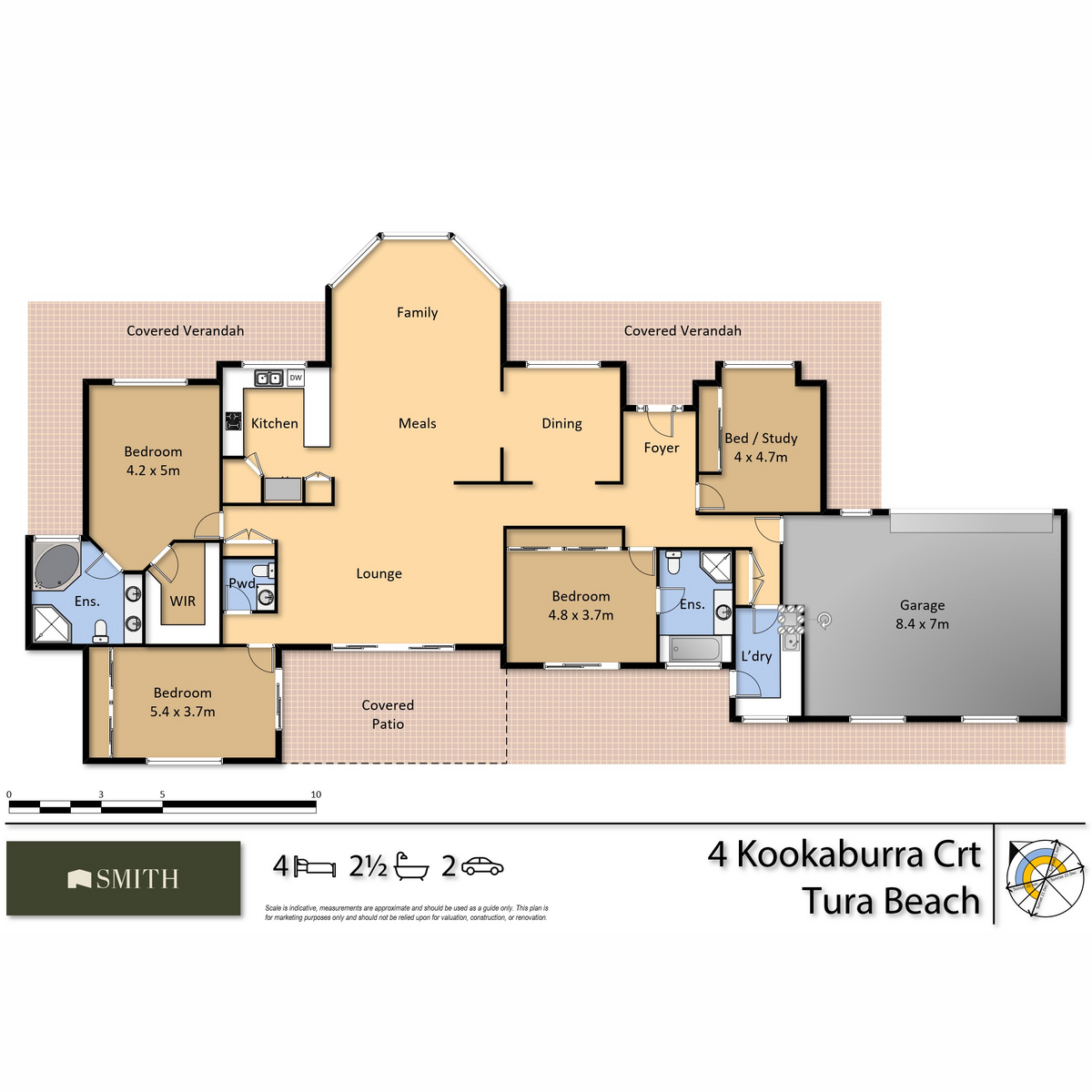4-bedroom house at 4 KOOKABURRA COURT, Tura Beach NSW 2548, Bega Valley, New South Wales