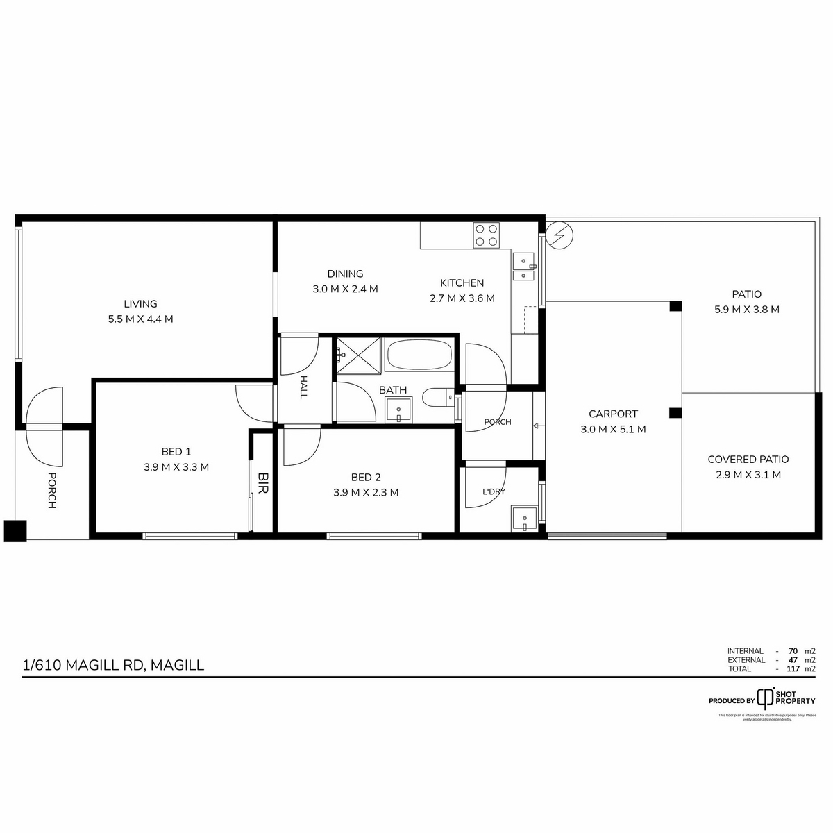 2-bedroom unit at 1/610 Magill Road, Magill, SA 5072, Campbelltown (Sa), South Australia