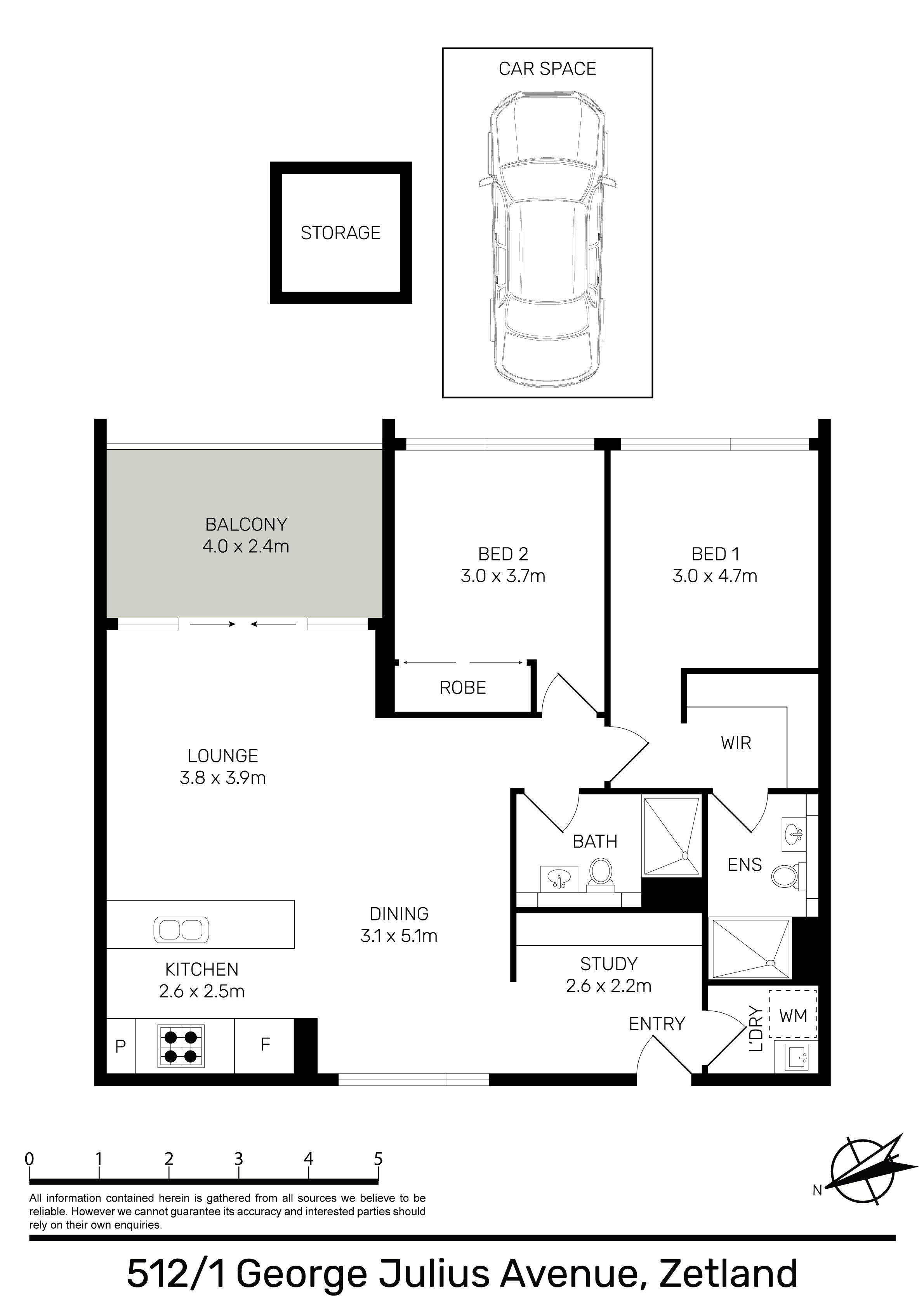 2-bedroom unit at 512/1 George Julius Avenue, Zetland, NSW 2017, Sydney, New South Wales