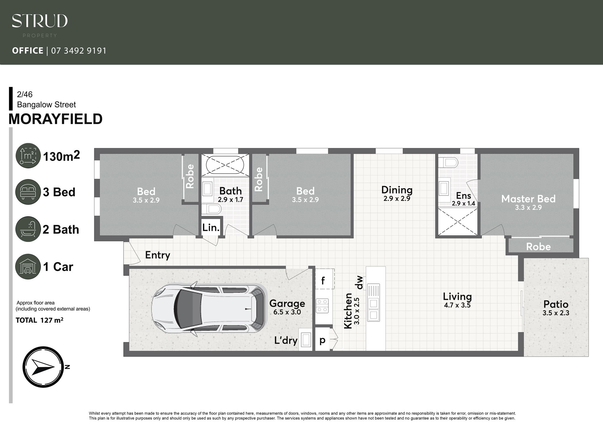 3-bedroom house at 2/46 Bangalow Street, Morayfield, QLD 4506, Moreton Bay, Queensland